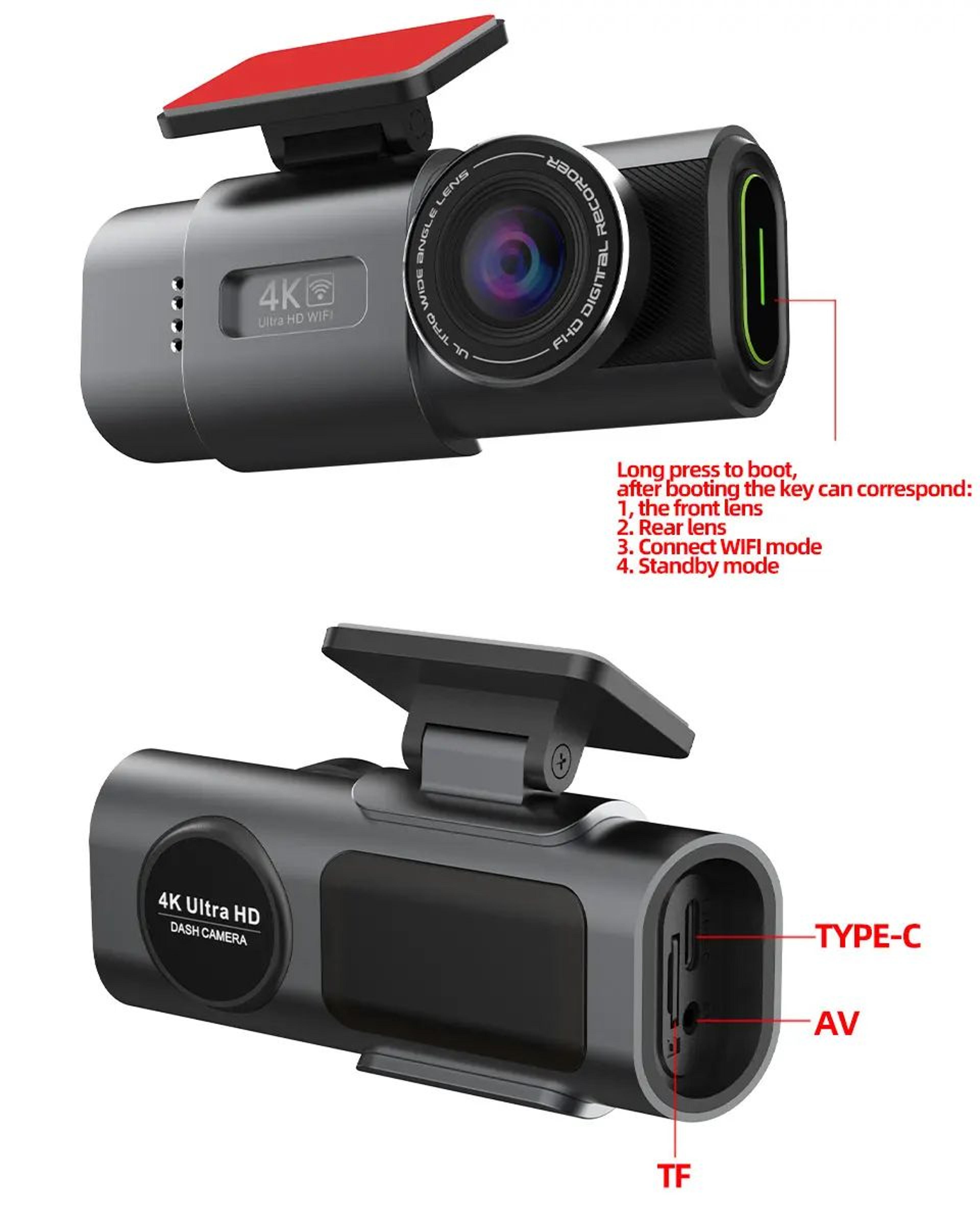 4K Dash Cam With WiFi GPS Night Vision And 24H Parking Monitor 5
