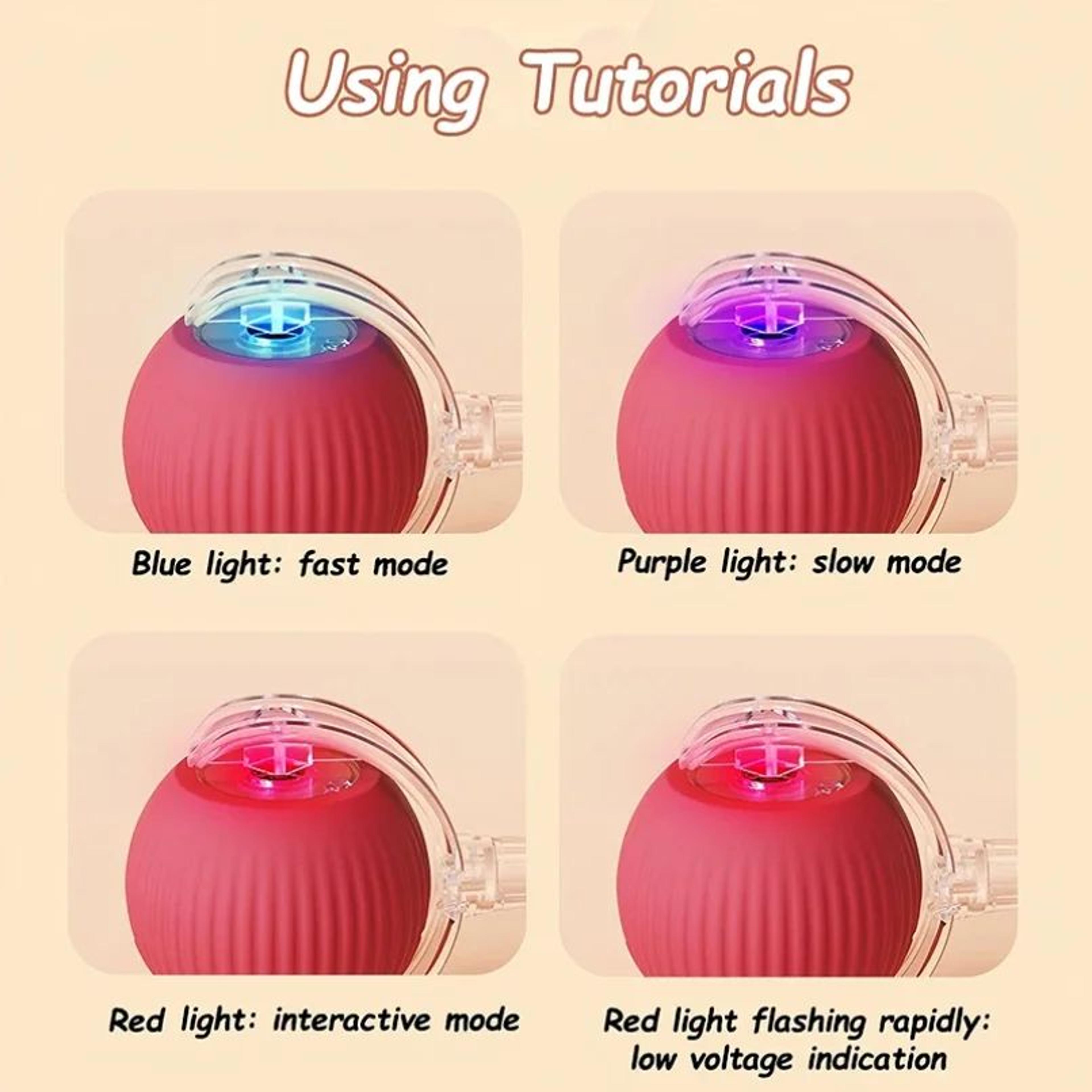 Interactive Cat Toy Automatic Rolling Ball With Faux Tail 5