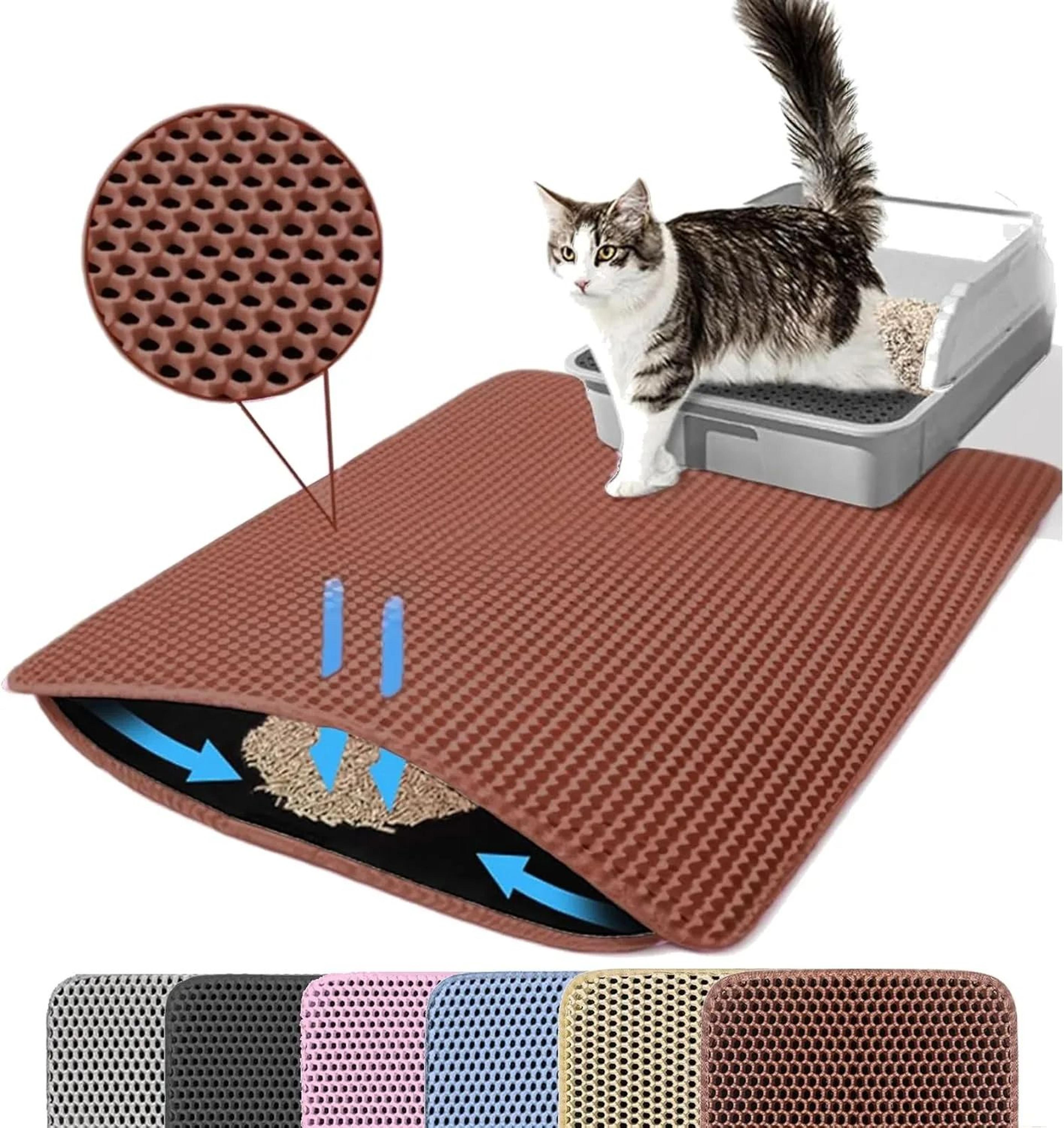 Large Honeycomb Cat Litter Mat Waterproof Double Layer Litter Trapping Pad 9