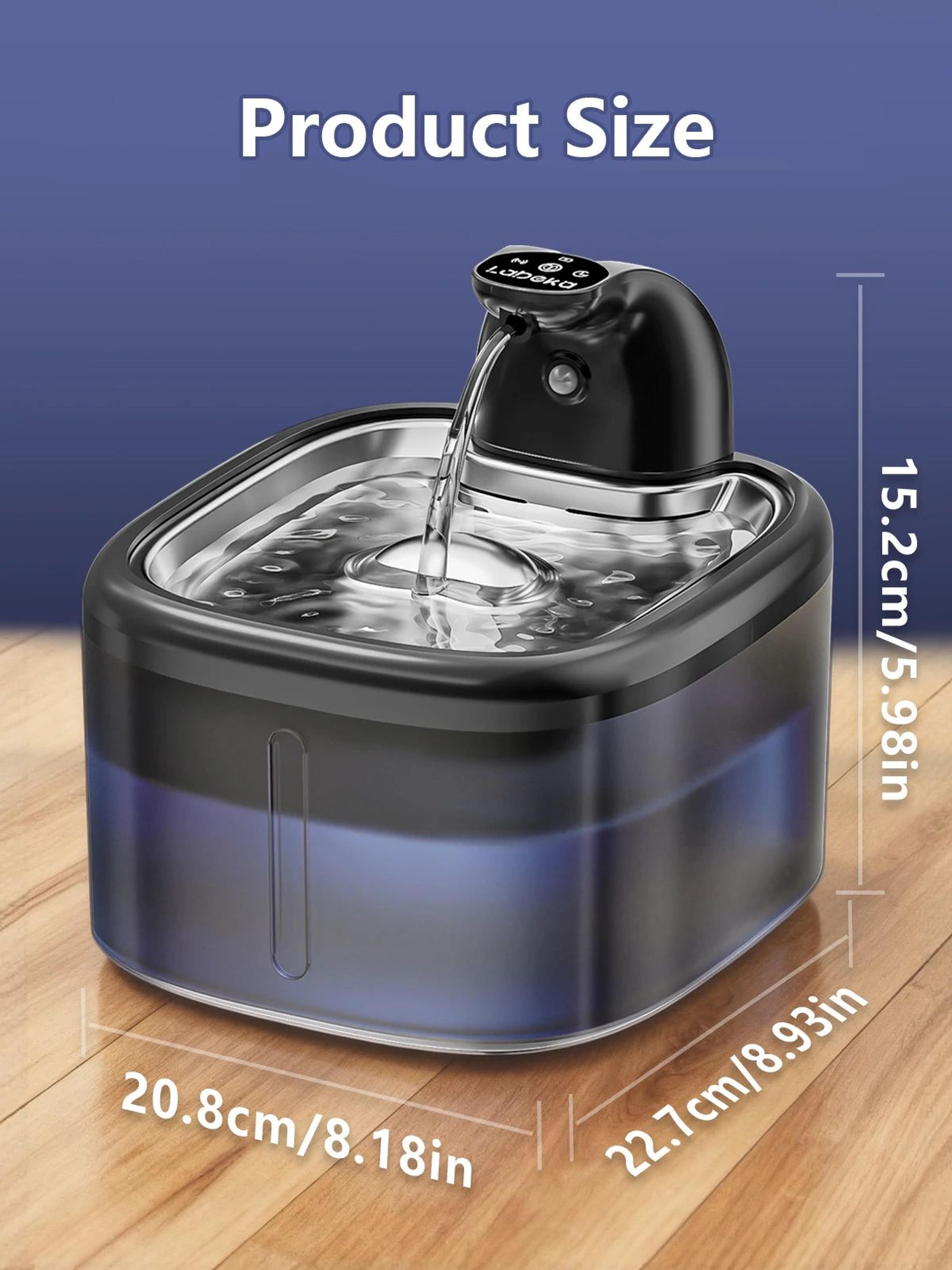 Cordless Stainless Steel Cat Water Fountain With Motion Sensor  35L Capacity 4