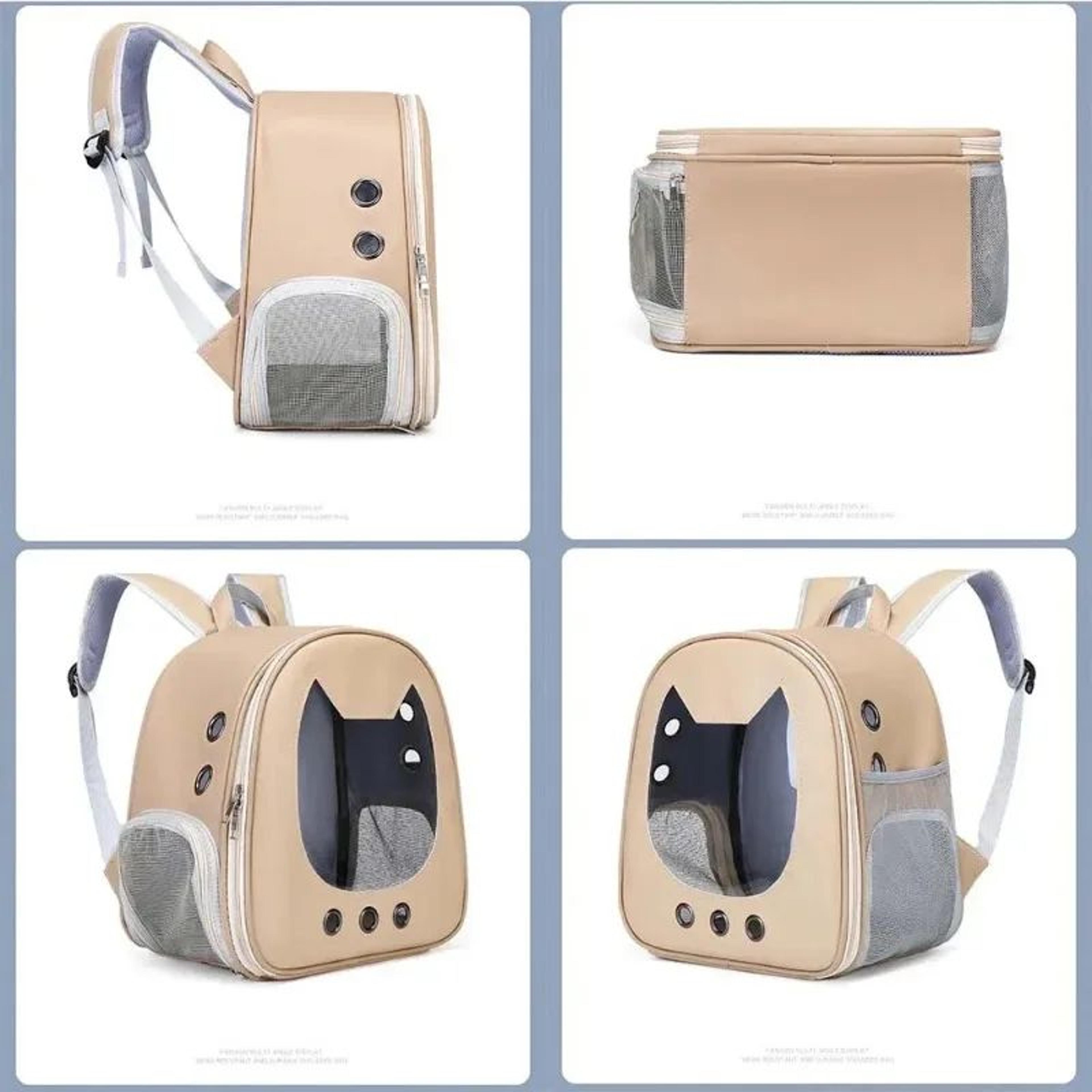 Portable Transparent Pet Carrier Backpack  Foldable Breathable Travel Bag For Cats  Small Dogs 5