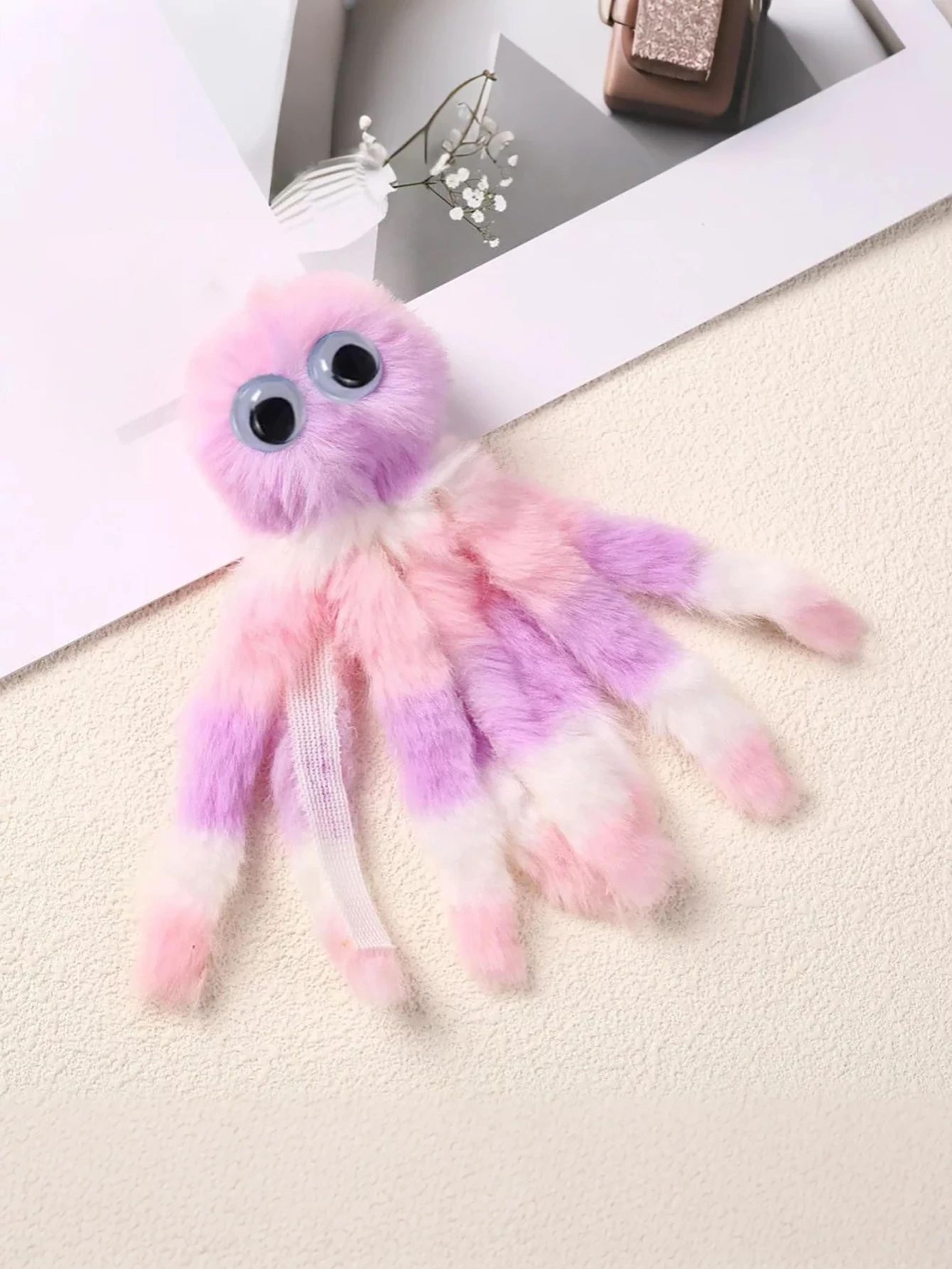 Playful Plush Octopus Cat Toy For Chew Kick And Teaser Wand Play 9