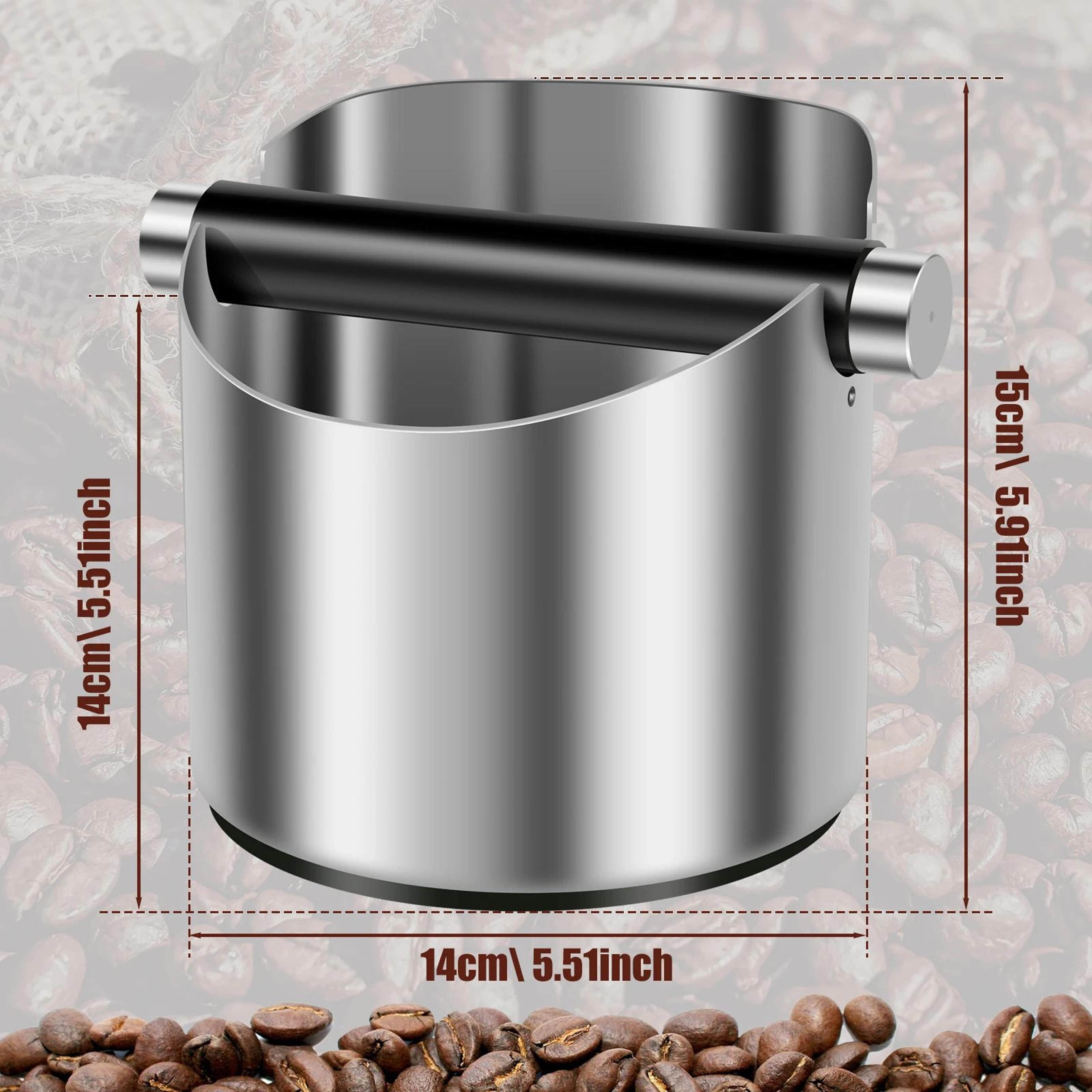 Coffee Knock Box Stainless Steel Espresso Grounds Bin For Home And Barista Use 6