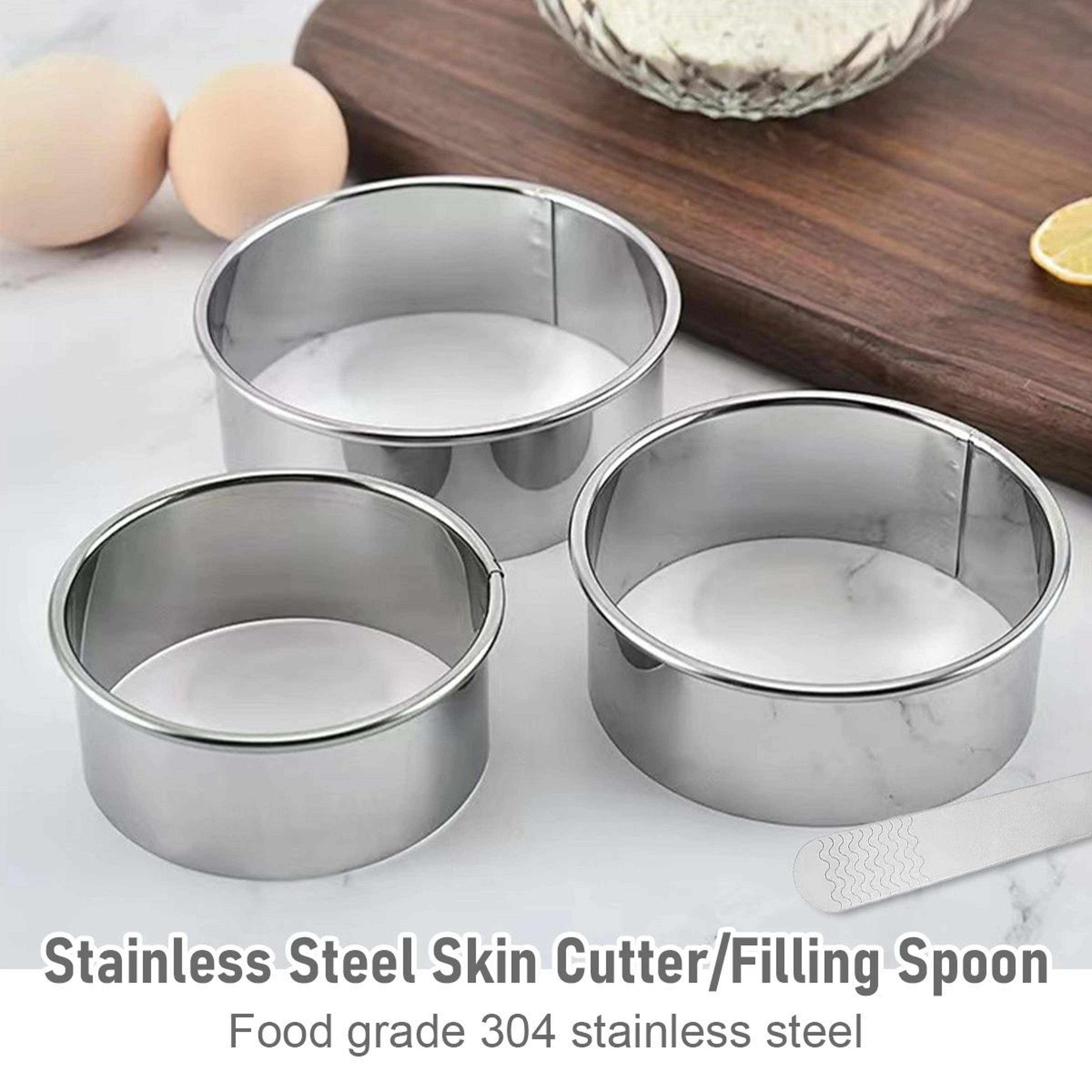 7 Piece Stainless Steel Dumpling Maker Set With 3 Sizes Reusable Dumpling Press And Empanada Press  3