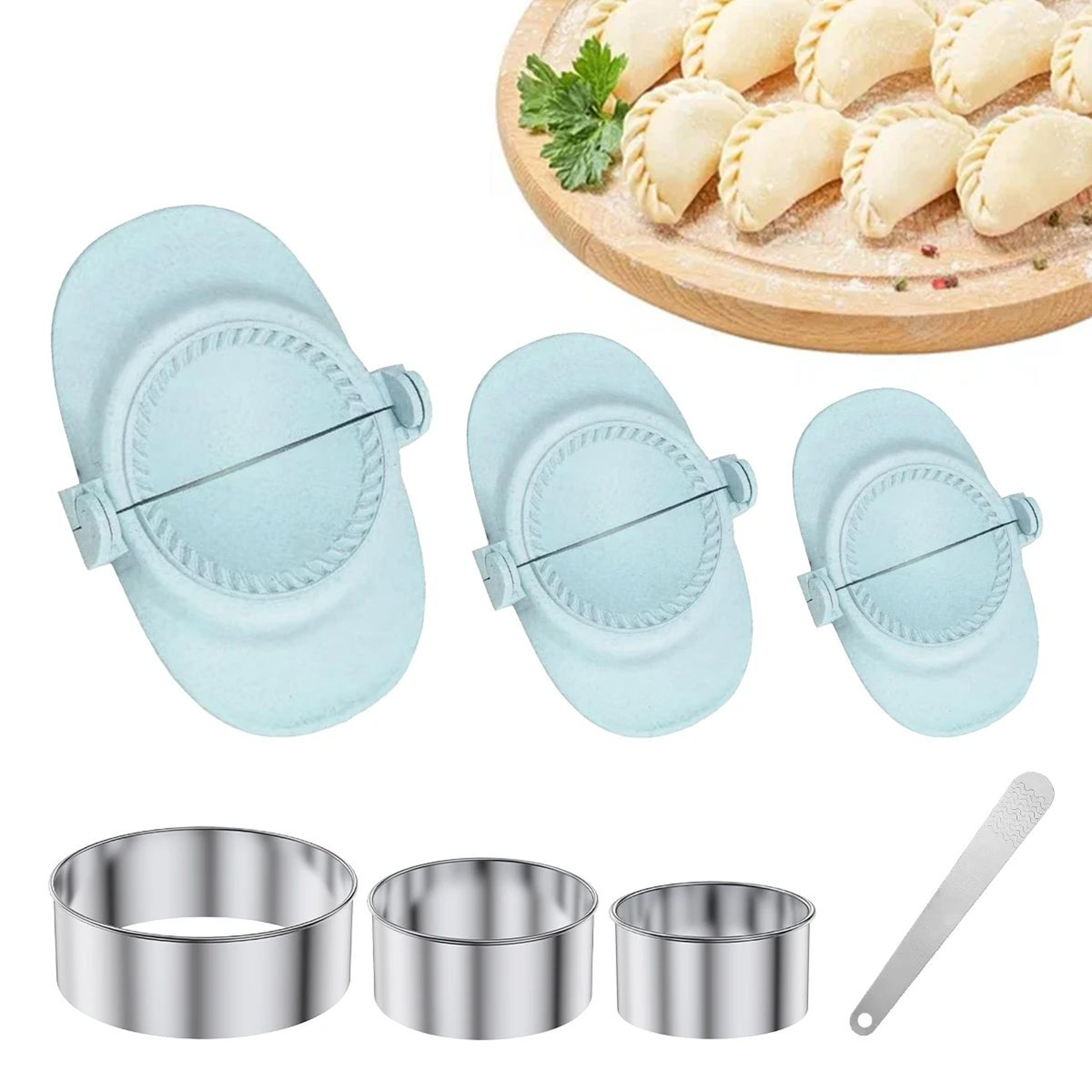 7 Piece Stainless Steel Dumpling Maker Set With 3 Sizes Reusable Dumpling Press And Empanada Press  6