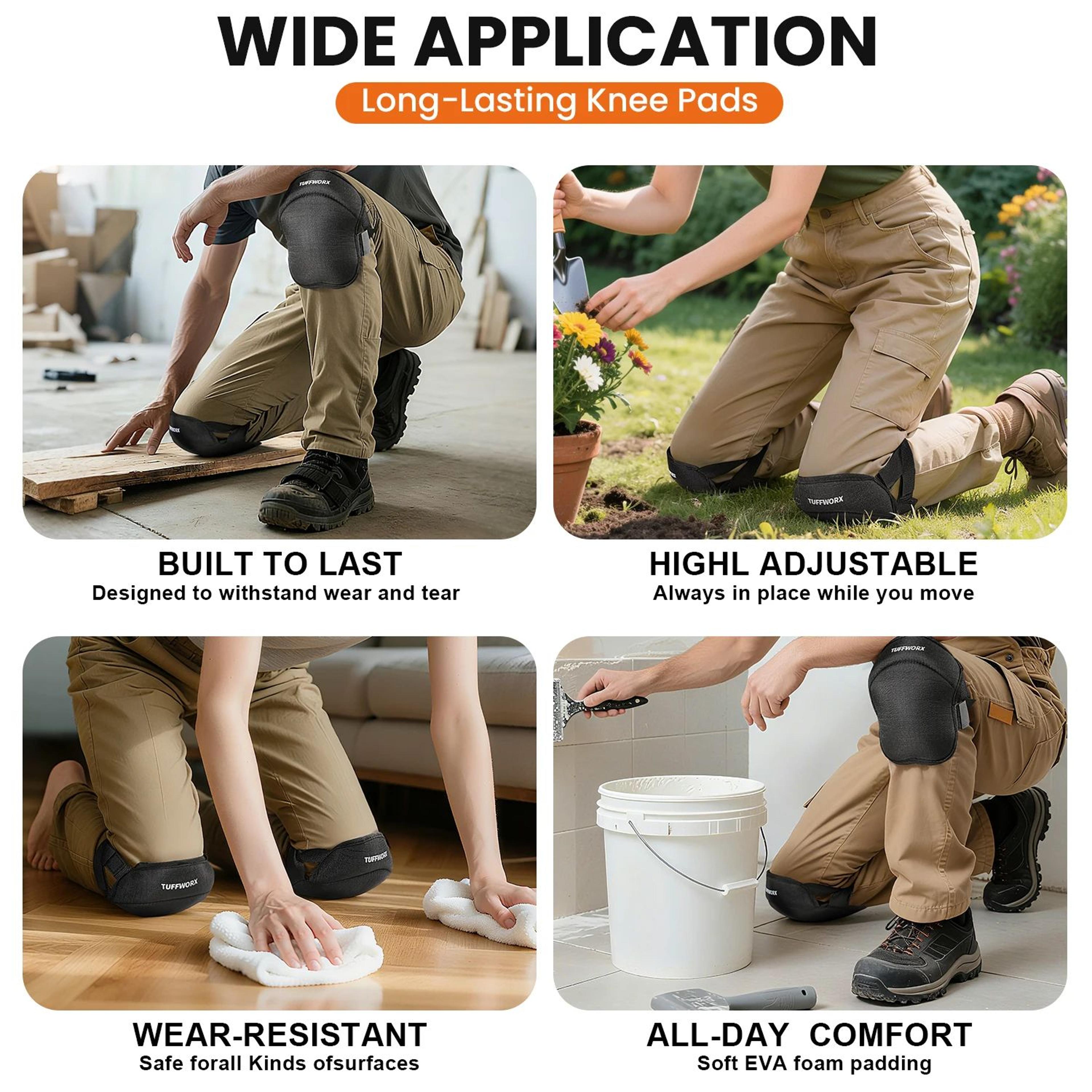 ComfortGuard Knee Pads For Gardening With Adjustable Straps And Soft Cushioning For Flooring And DI 5