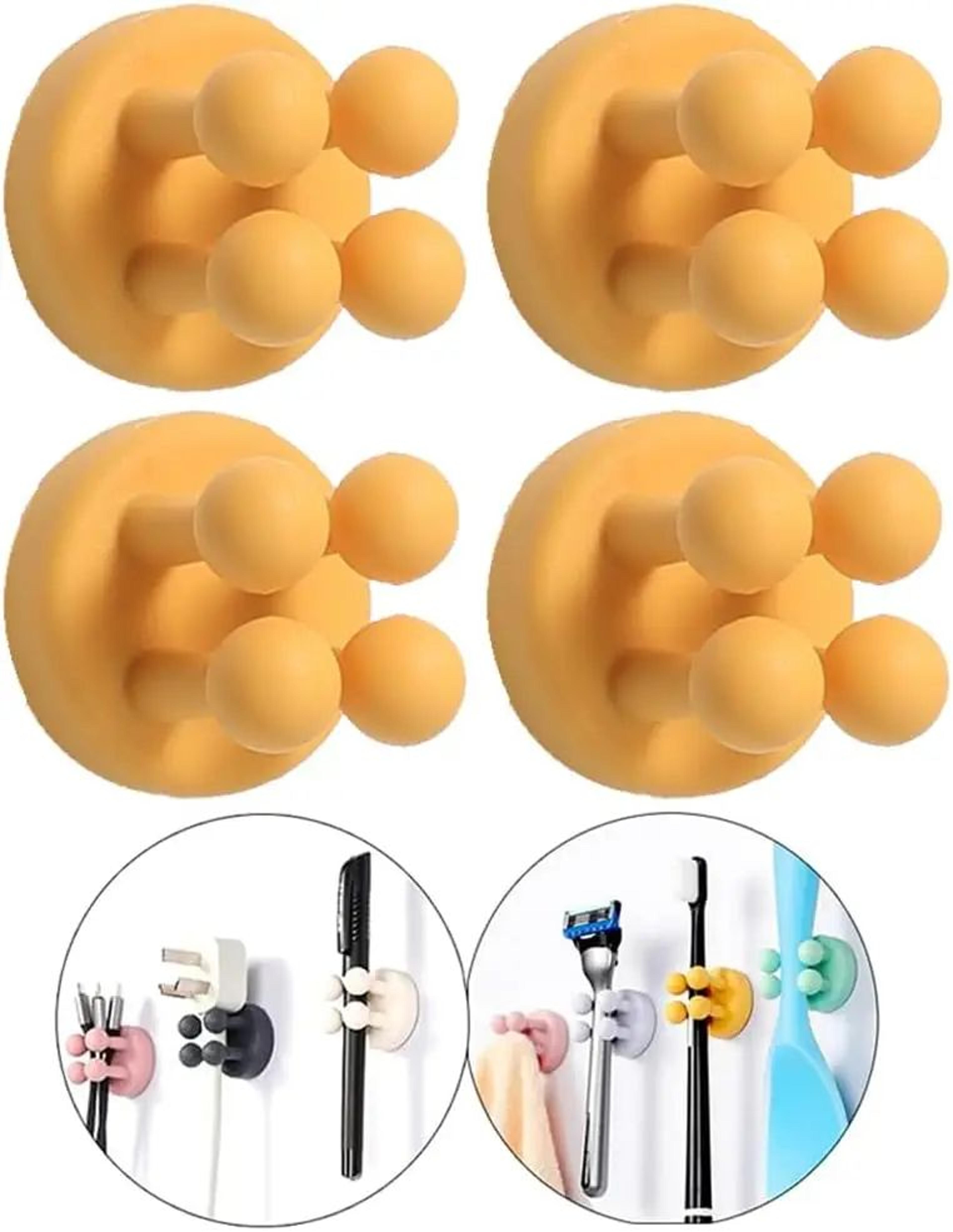 Silicone Toothbrush Holder Wall Mount Waterproof Self Adhesive Bathroom Organizer 14