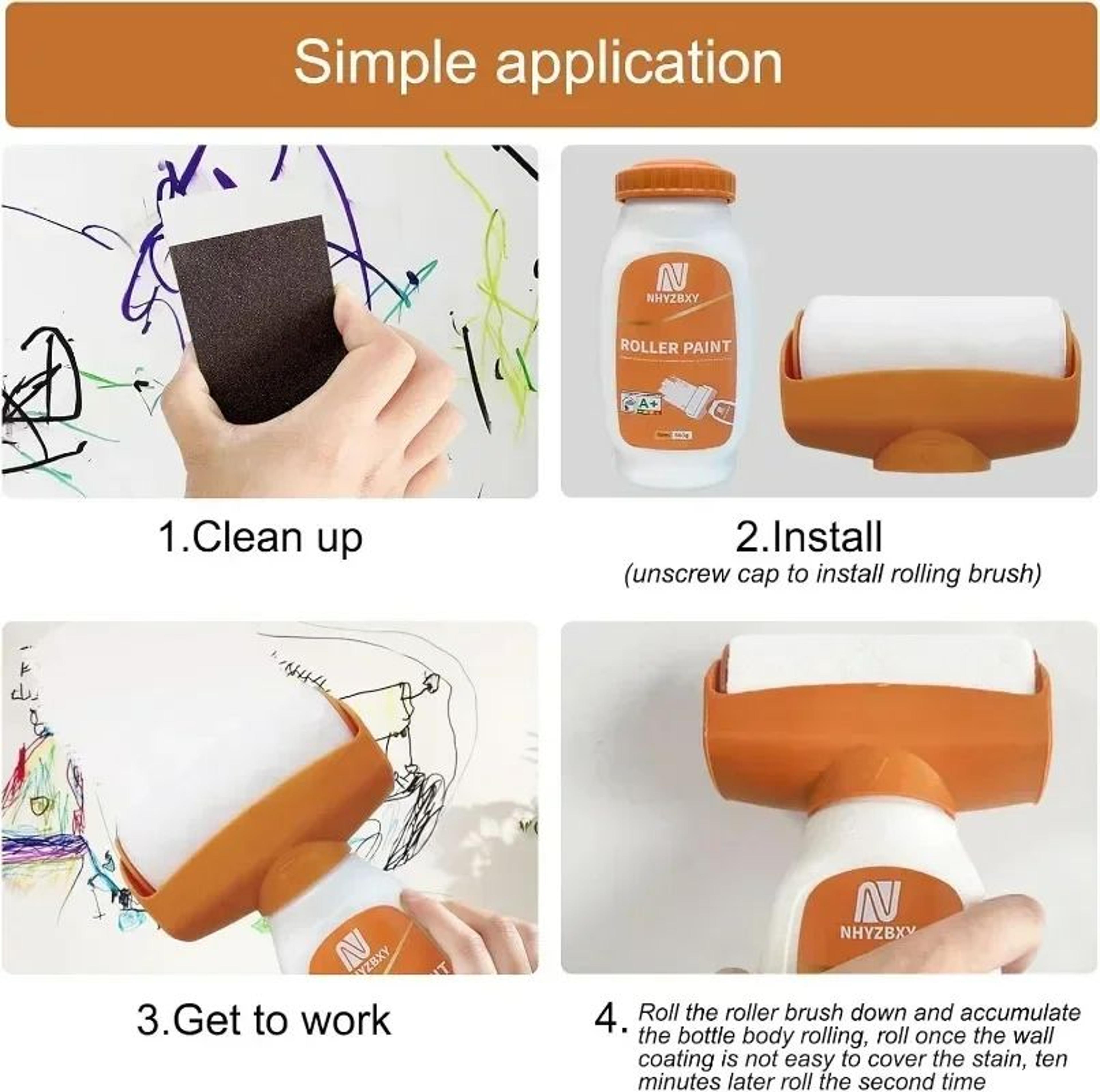 RefreshCoat Wall Repair Paint Roller Kit For White Latex Paint Touch Ups 1