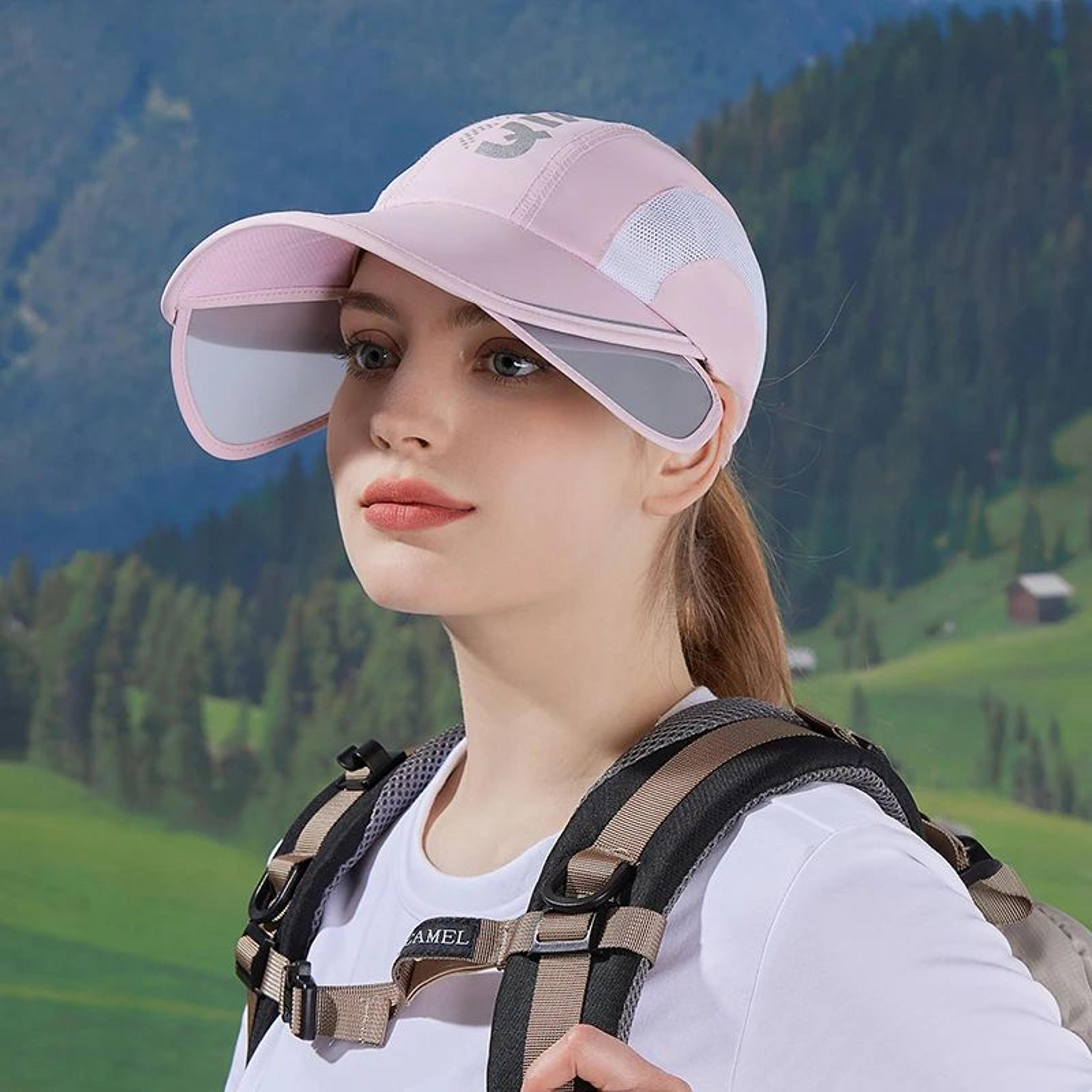 Retractable Womens Sun Visor Hat With Wide Brim Quick Dry UV Protection Hat For Cycling  Outdoor Tr 1