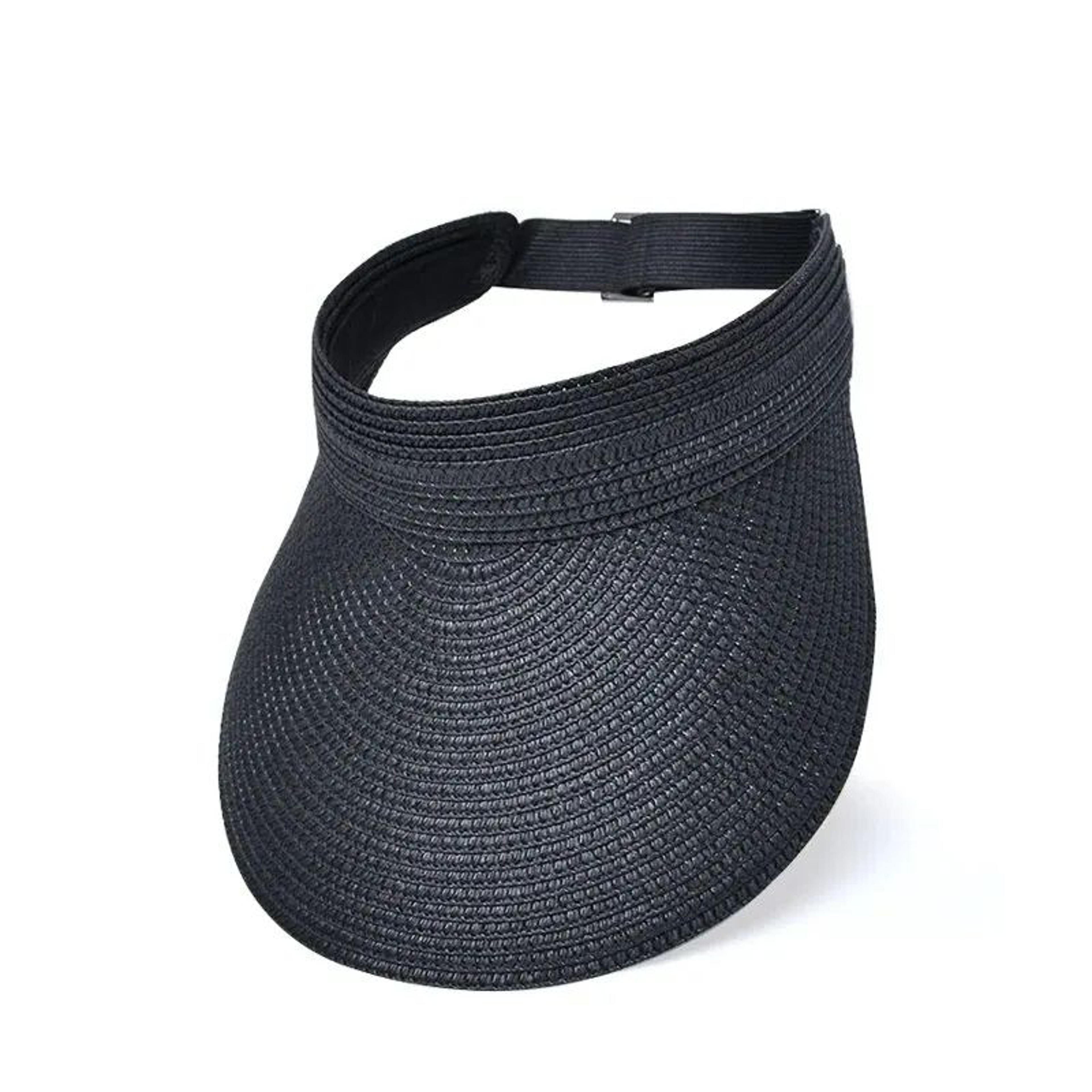 Summer Straw Sun Hat Wide Brim Open Top Visor For Women 2