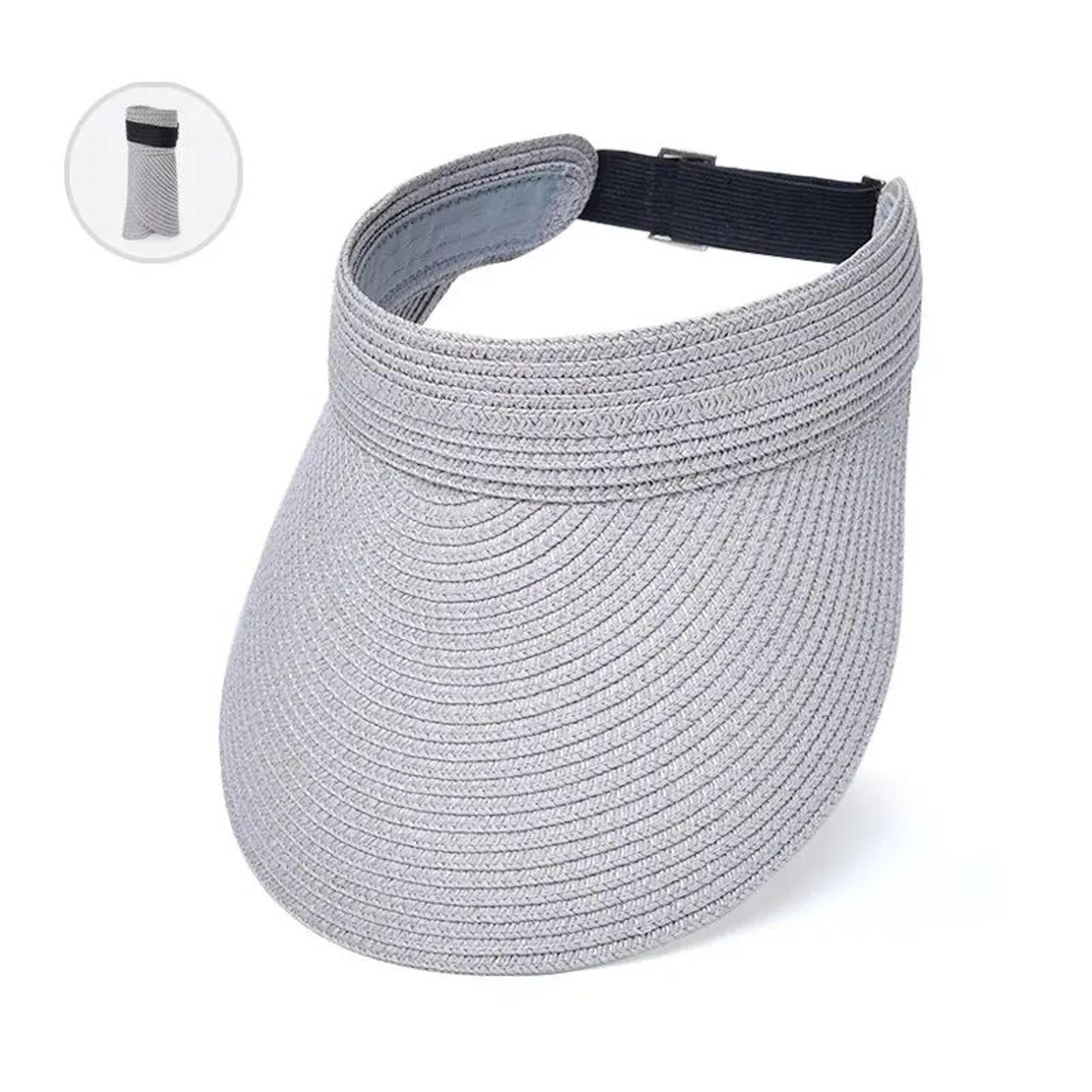 Summer Straw Sun Hat Wide Brim Open Top Visor For Women 8