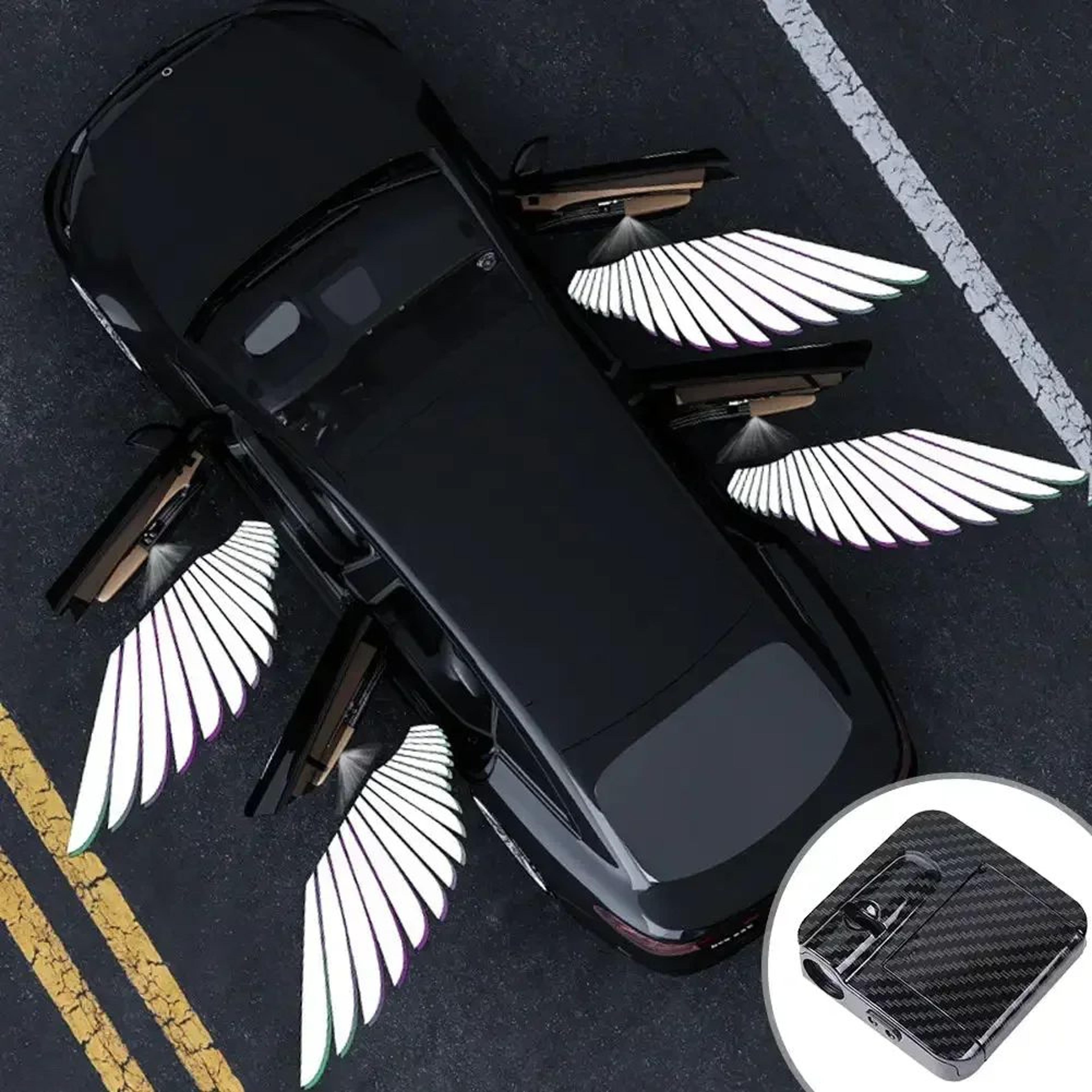 Wireless Car Door Projector Lights LED Welcome Light Battery Powered No Wiring 2 Or 4 Pack 1