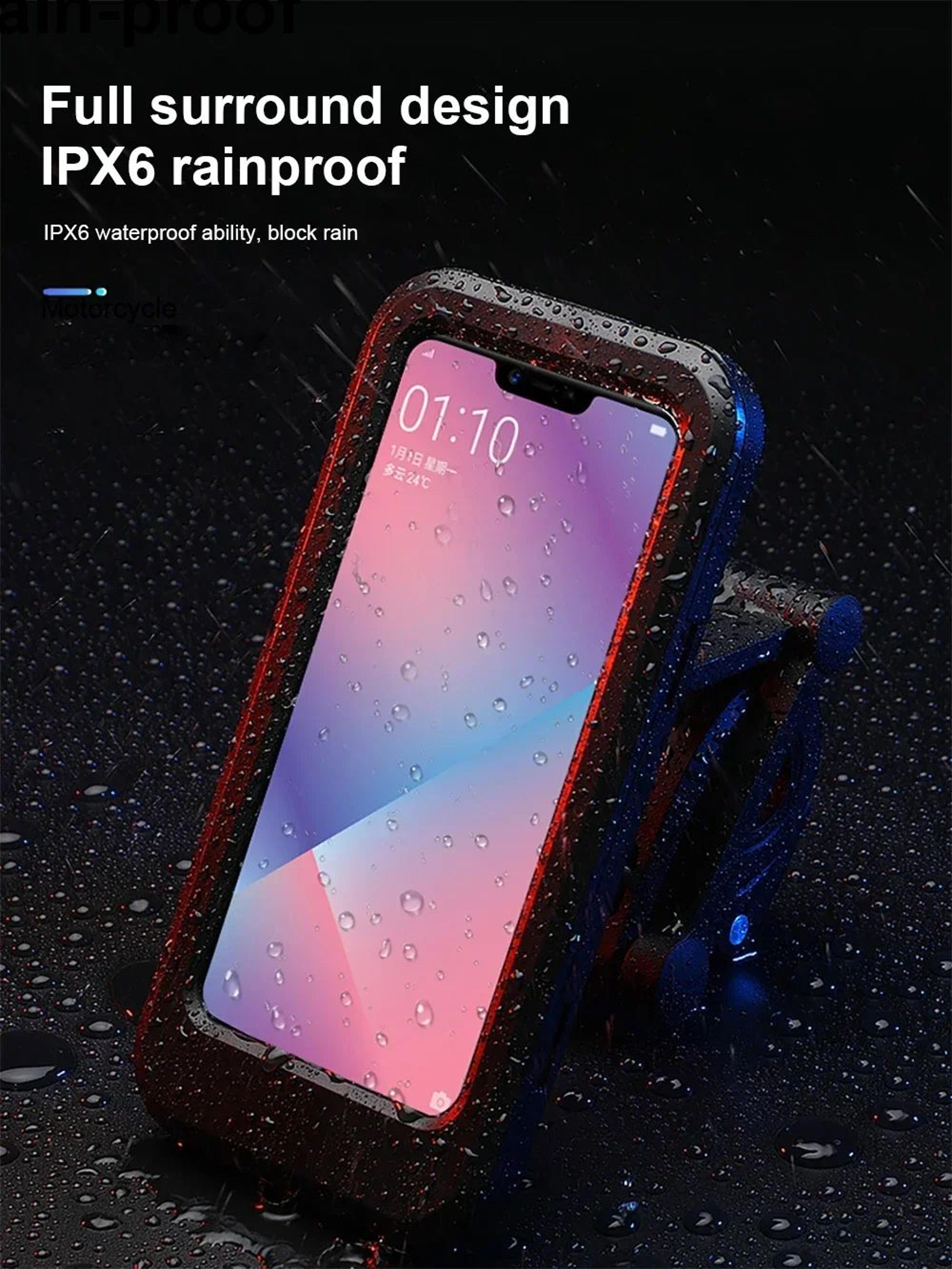 Universal Waterproof Motorcycle Phone Holder With 360 Degree Rotation For Bike GPS Navigation 4