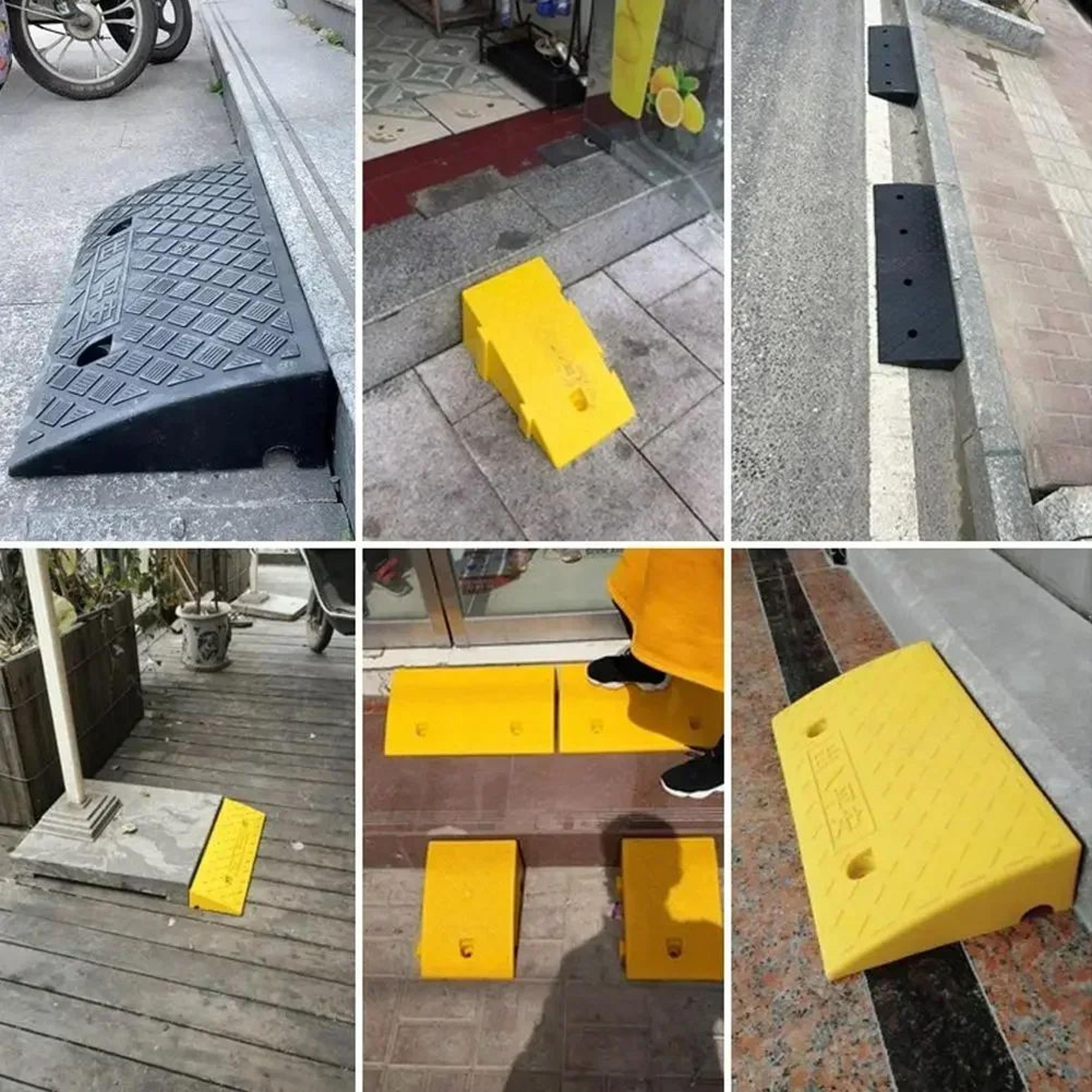 Heavy Duty Car Curb Ramp Plastic Threshold Ramp For Driveways Garages And Vehicle Access 2