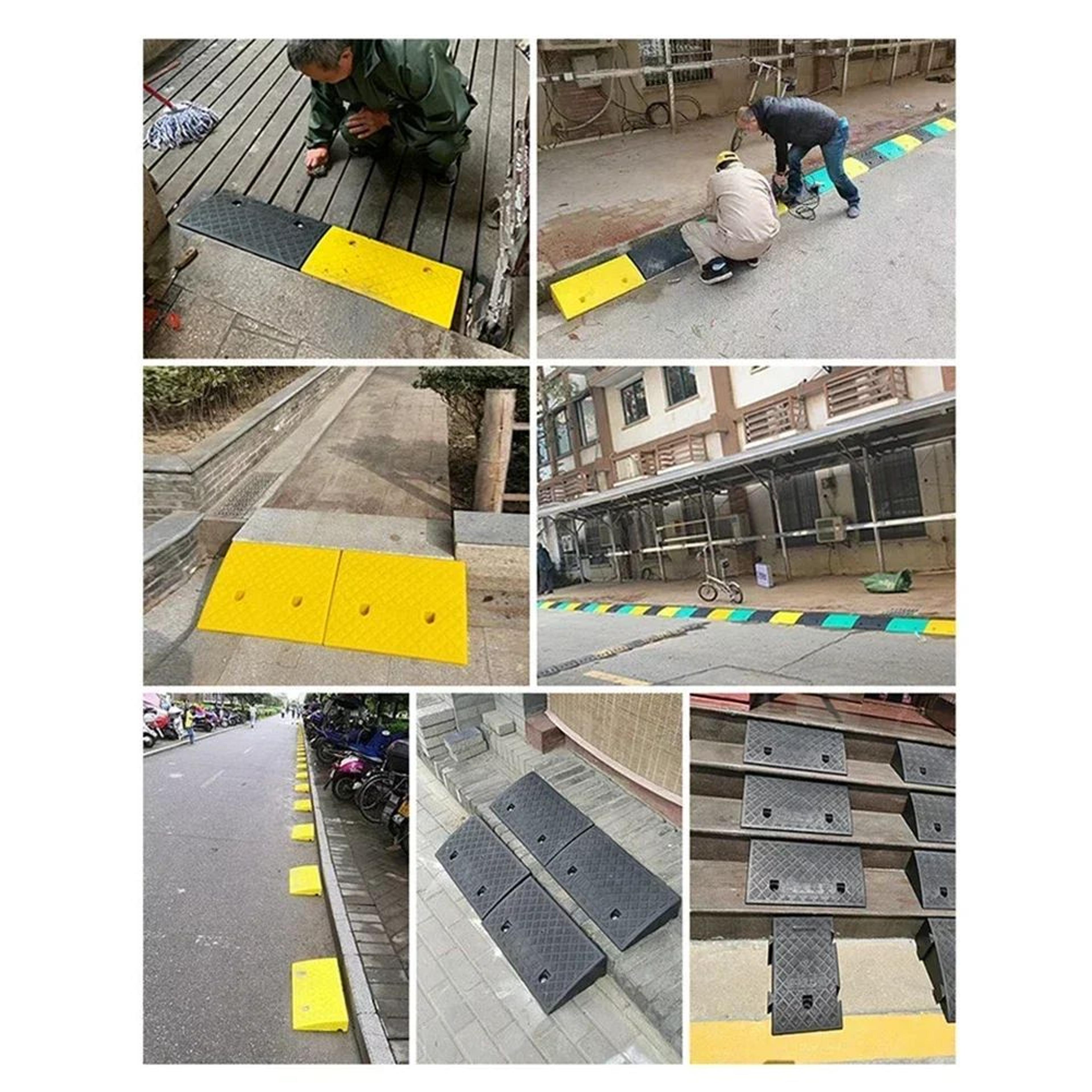 Heavy Duty Car Curb Ramp Plastic Threshold Ramp For Driveways Garages And Vehicle Access 5