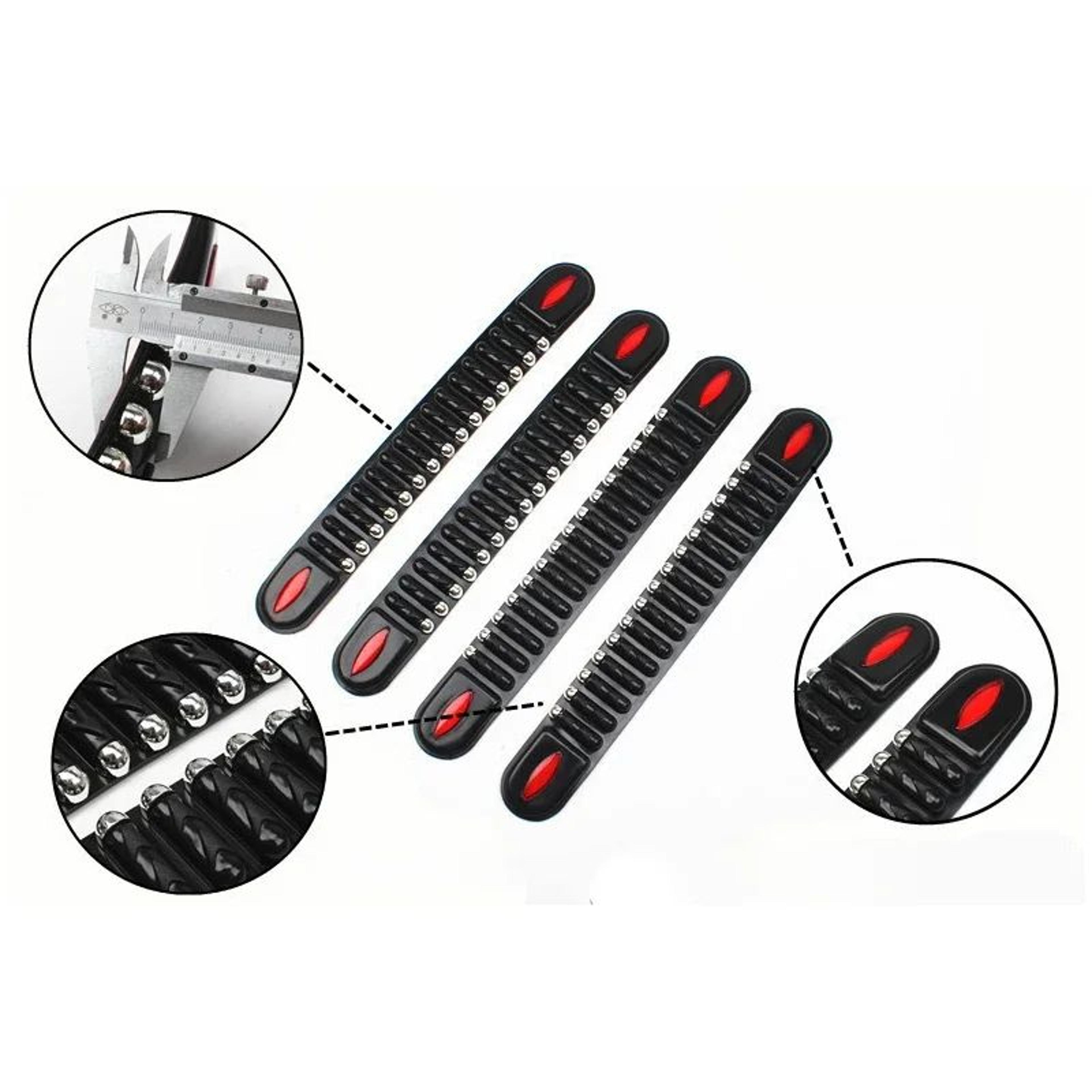 Universal Rubber Car Bumper Protector Strips 2 Pair Set Anti Collision Bumper Guards 1