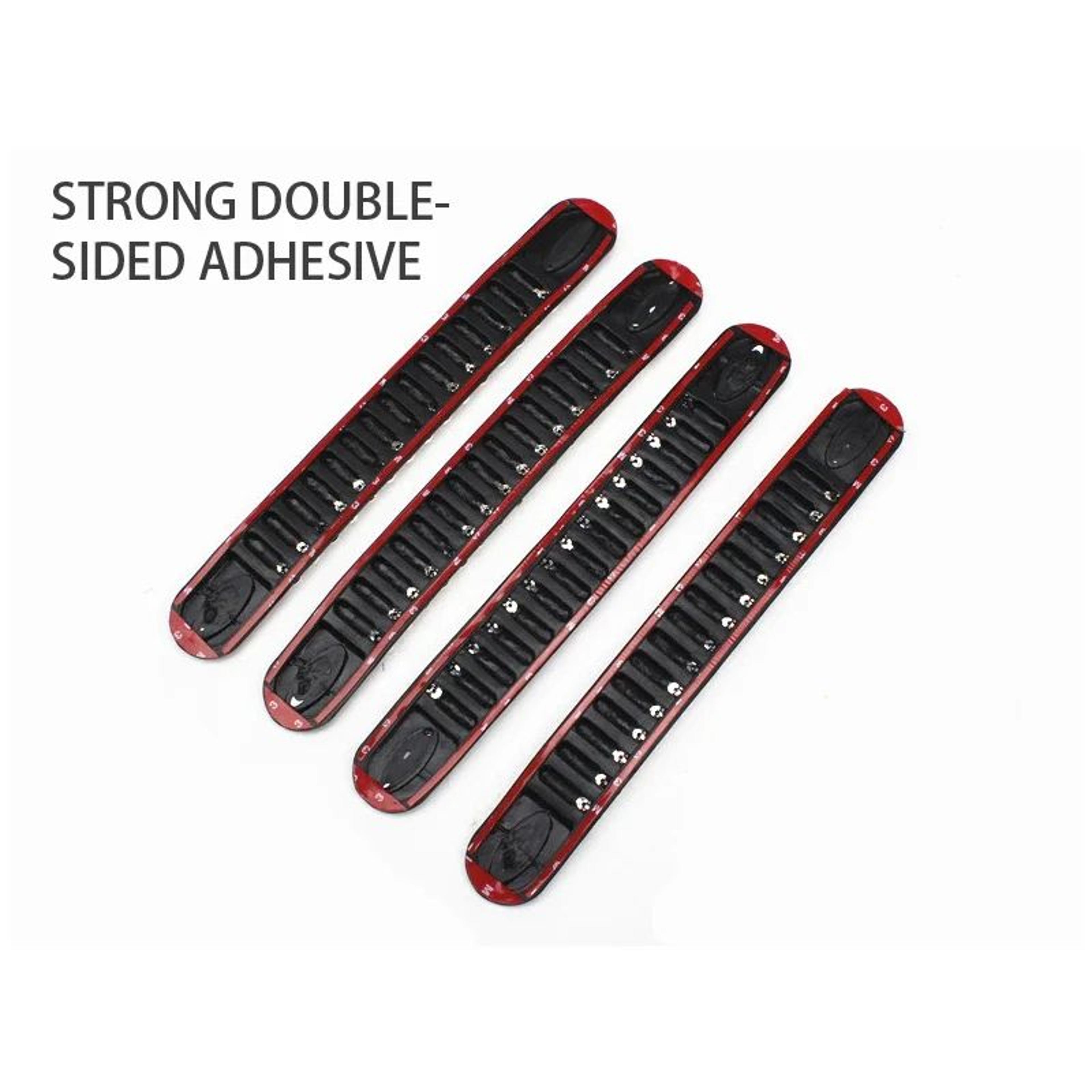 Universal Rubber Car Bumper Protector Strips 2 Pair Set Anti Collision Bumper Guards 5