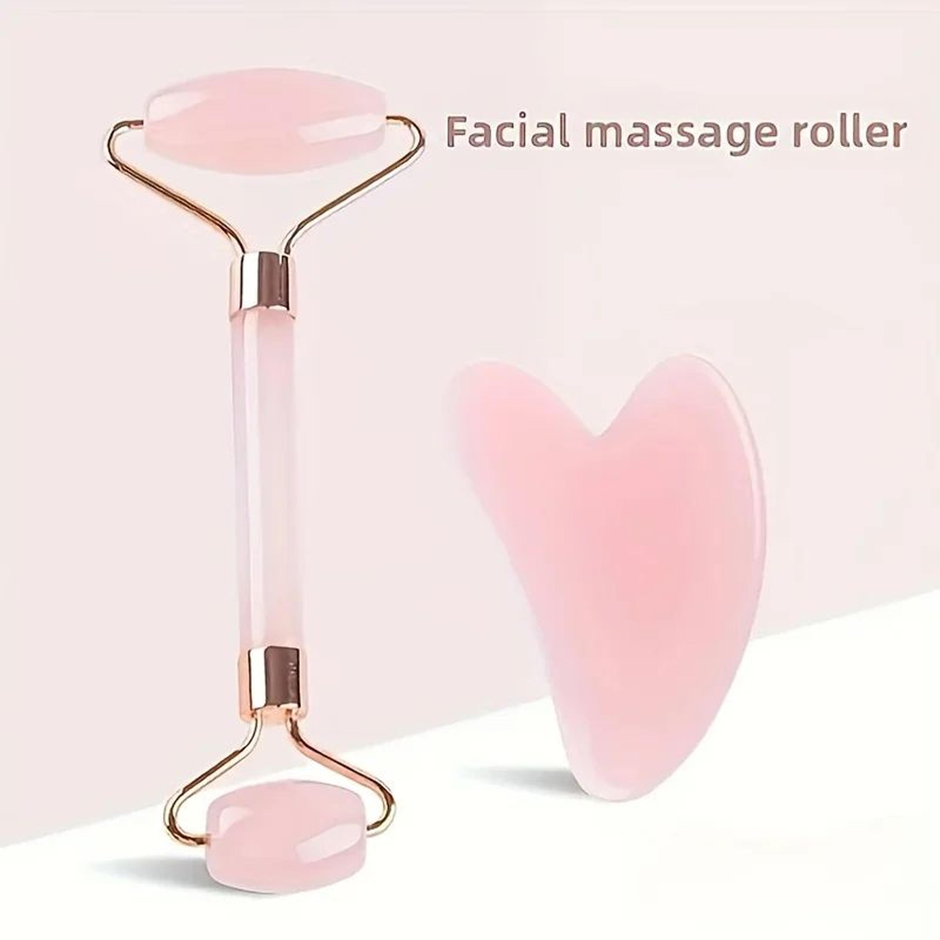 Radiance Sculpt Facial Roller Set With Gua Sha Tool And DoubleEnded Beauty Massage Stick 2
