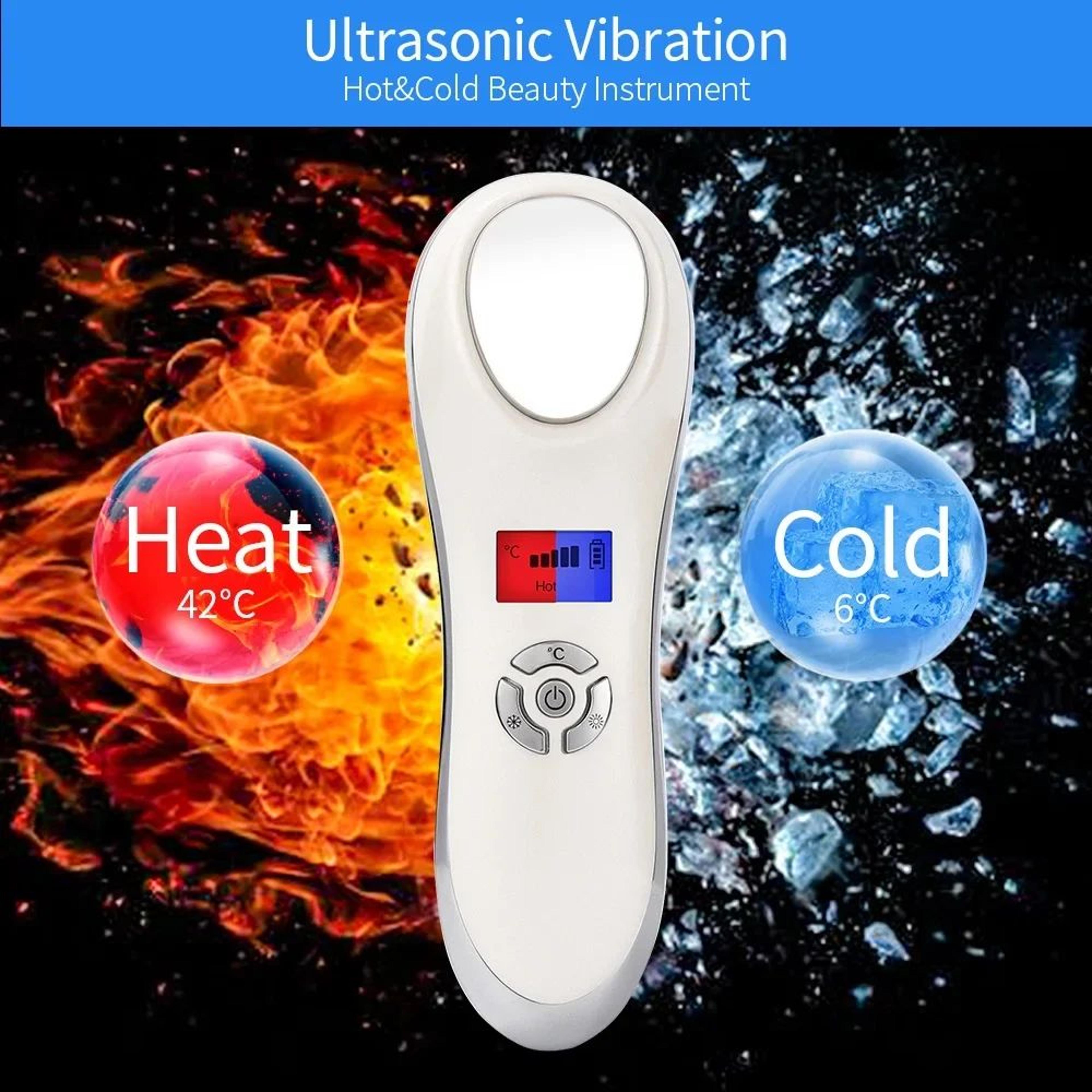 ThermaGlow Hot And Cold Facial Massager Skin Rejuvenation And Skin Tightening Device With Vibration 2