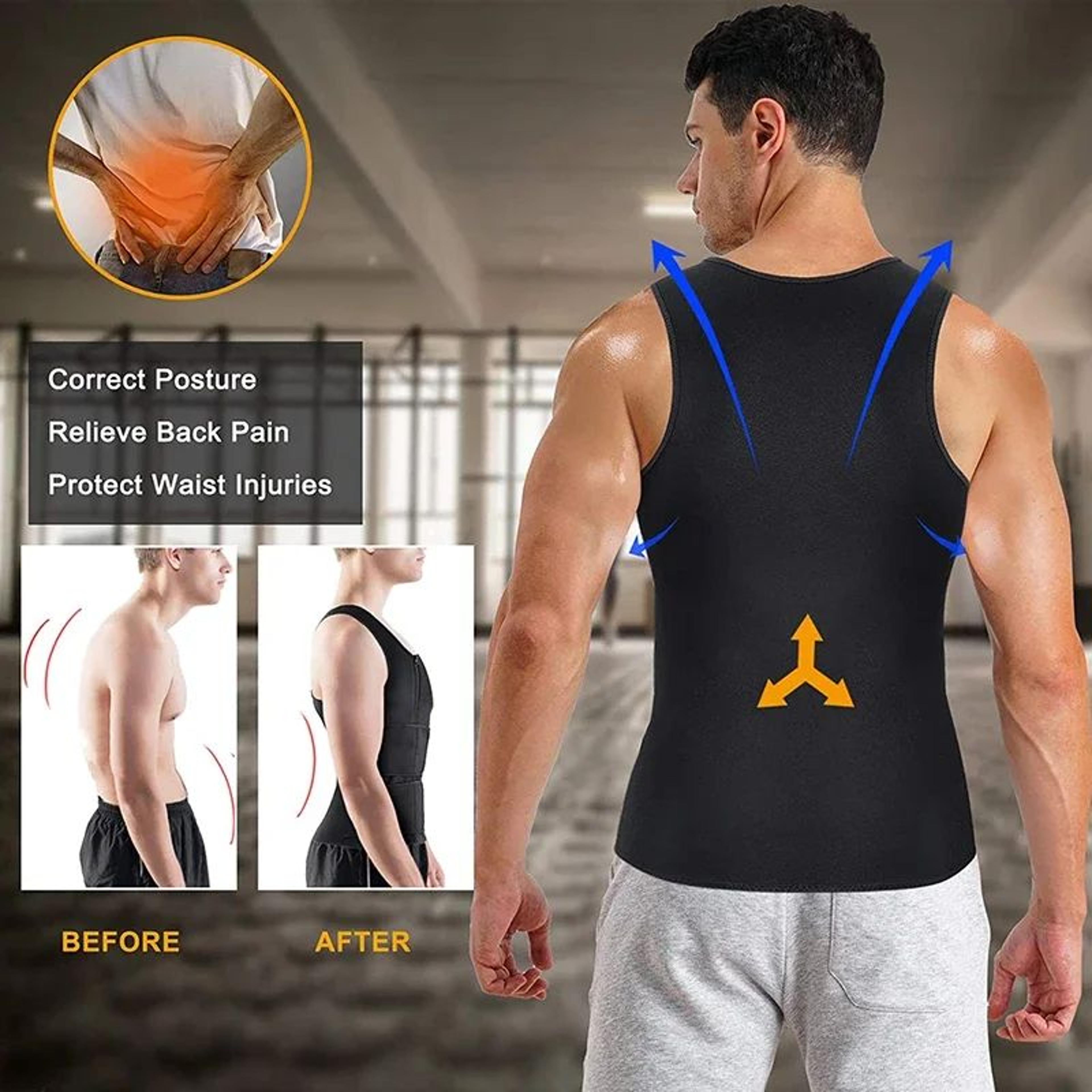 PosturePro Adjustable Posture Corrector Back Support Brace With Lumbar Support Belt For Men 5