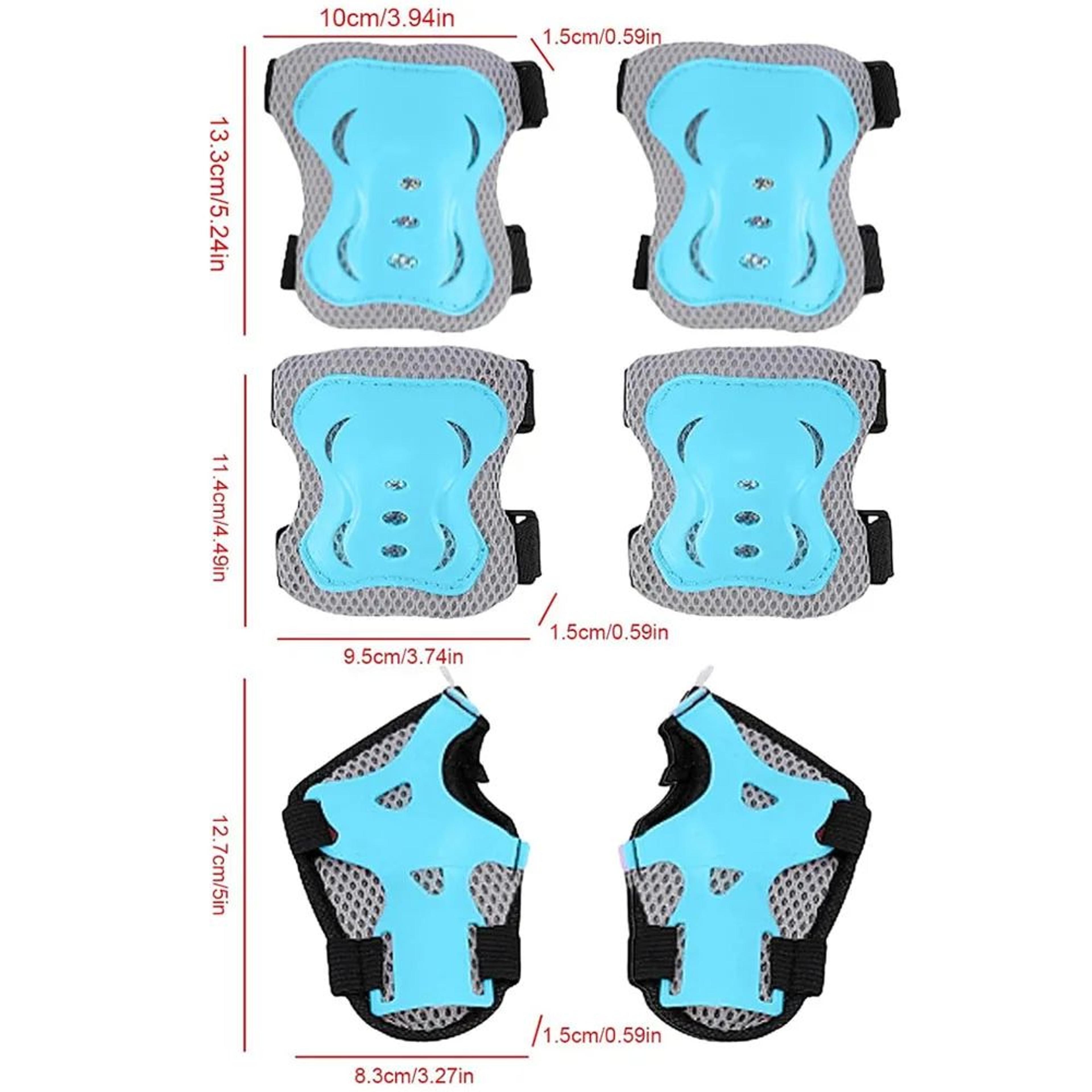 SafeRide Kids Protective Gear Set 6 Piece Kids Knee Pads And Elbow Pads With Wrist Guards For Ages  1