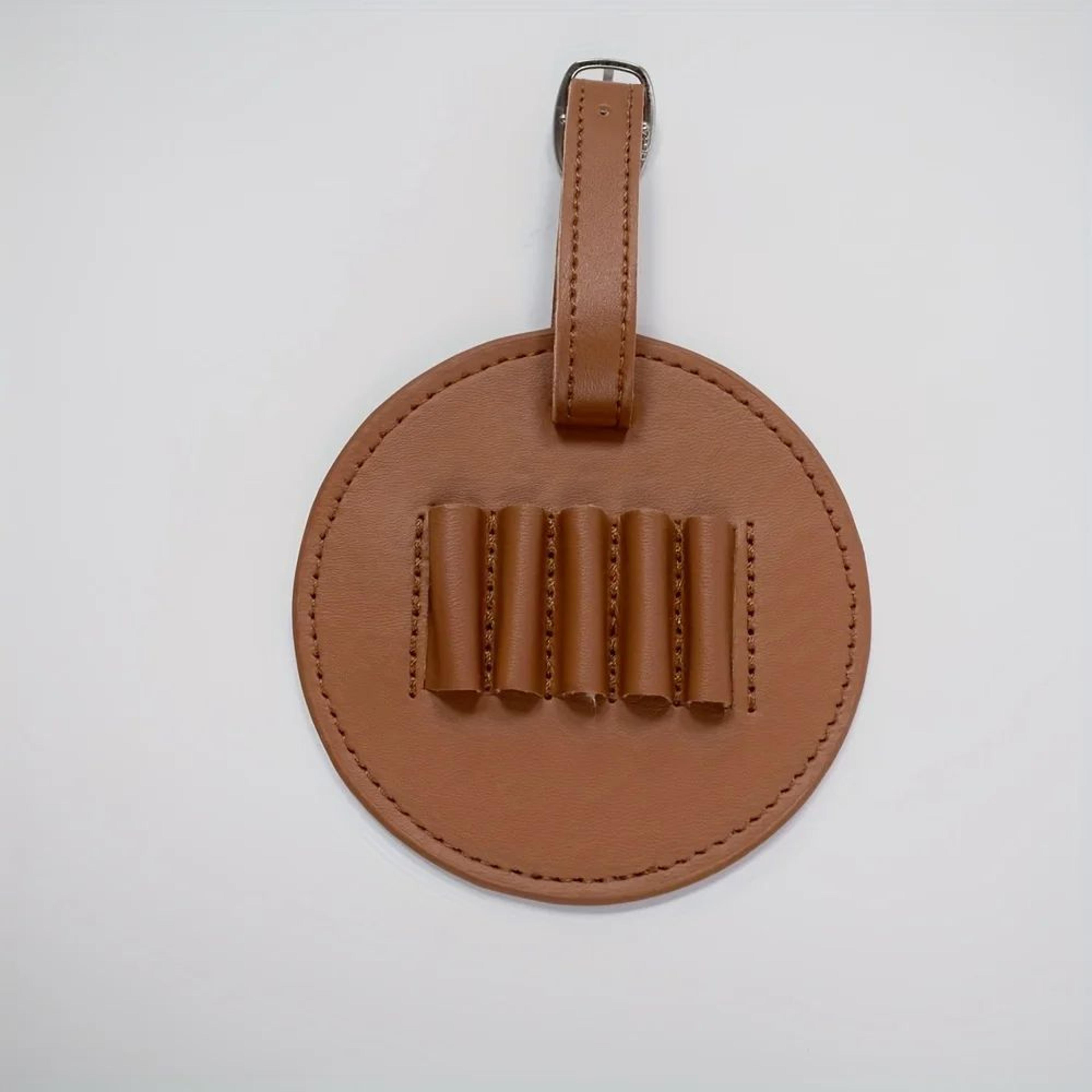 Premium Golf Ball Holder Leather Pouch With Tee Holsters And Belt Loop For Golf Bag 6