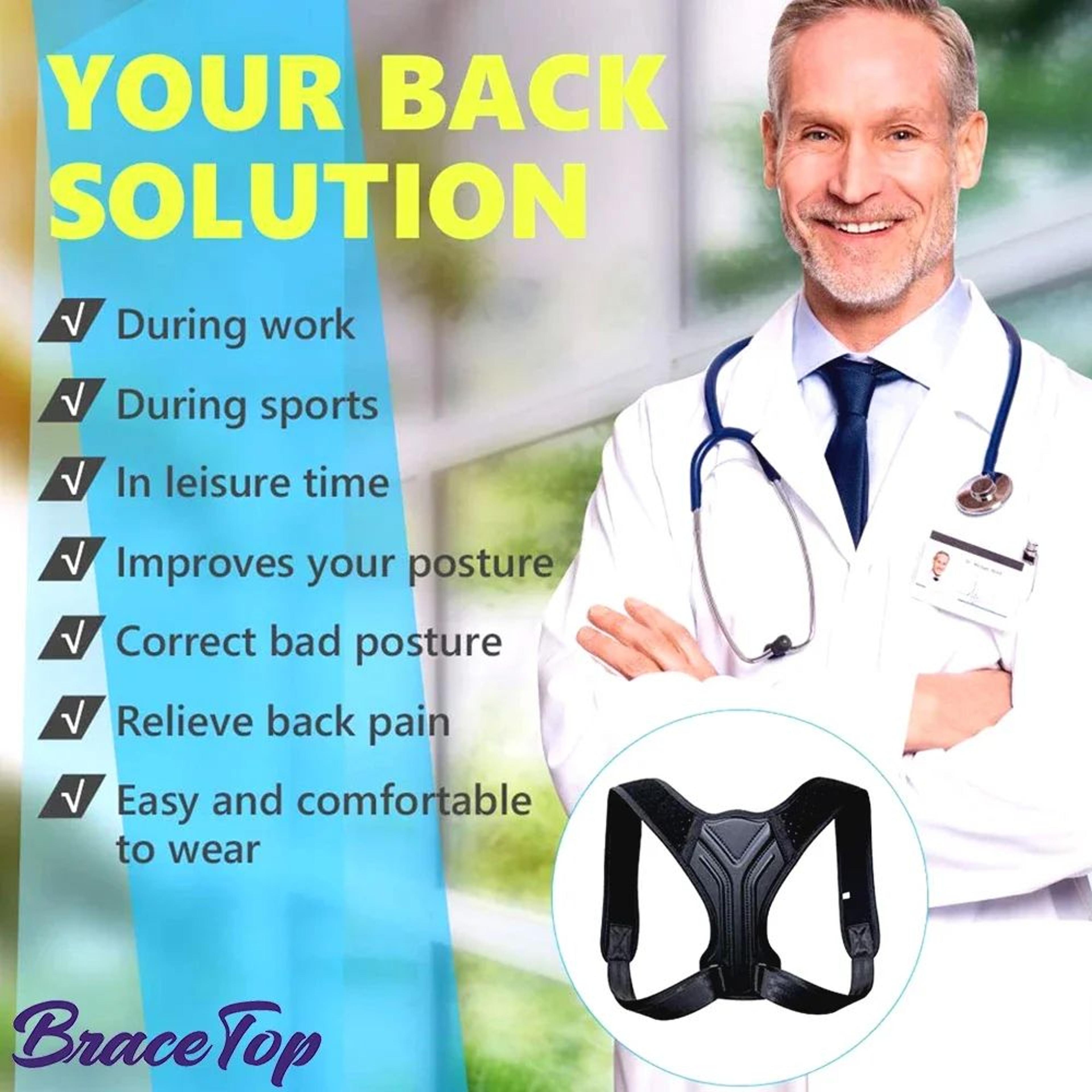 FlexAlign Posture Corrector Adjustable Back Brace For Shoulder And Spine Support 3