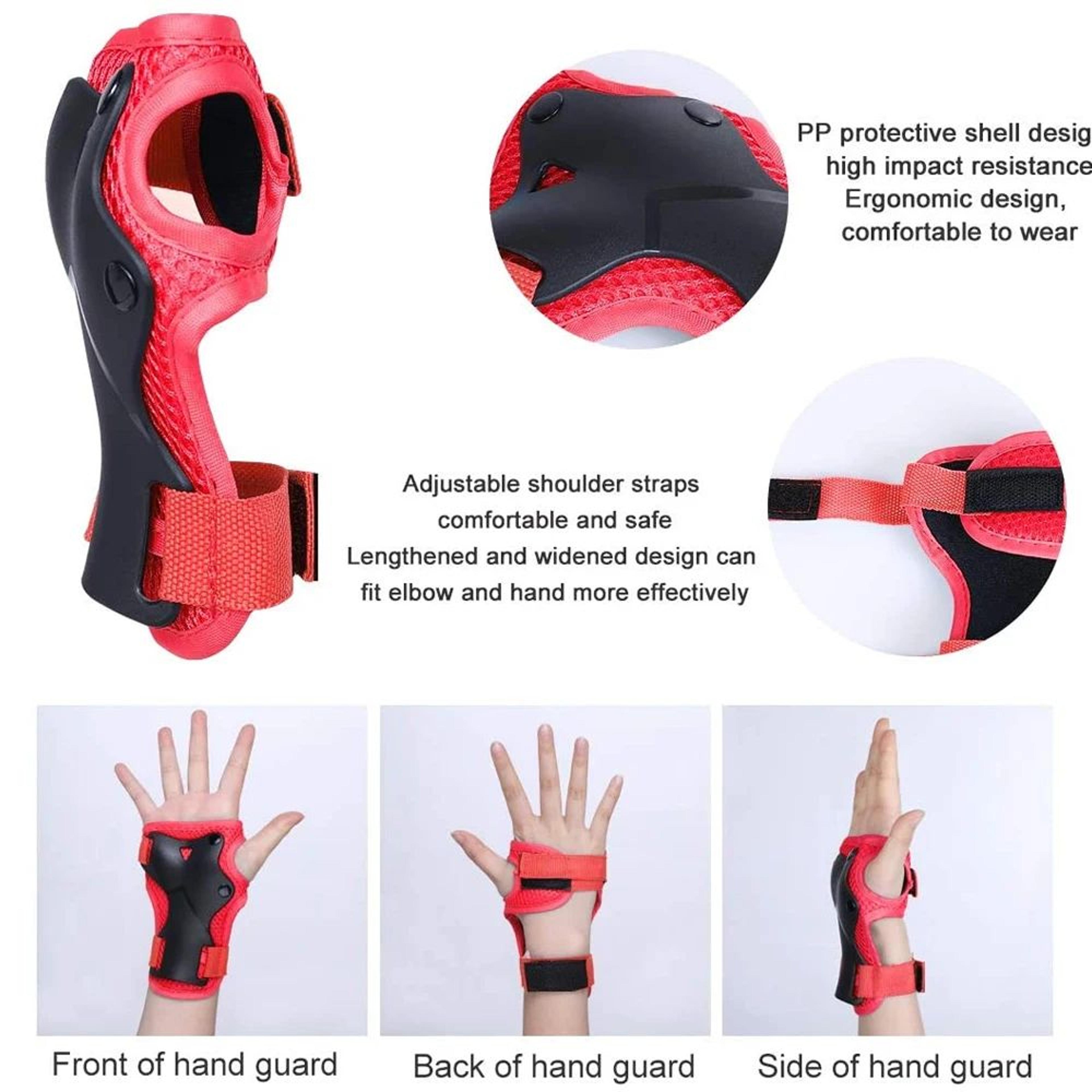 6PCS Kids Protective Gear Set With Kids Knee Pads And Wrist Guards For Skating Cycling  Scooters 3