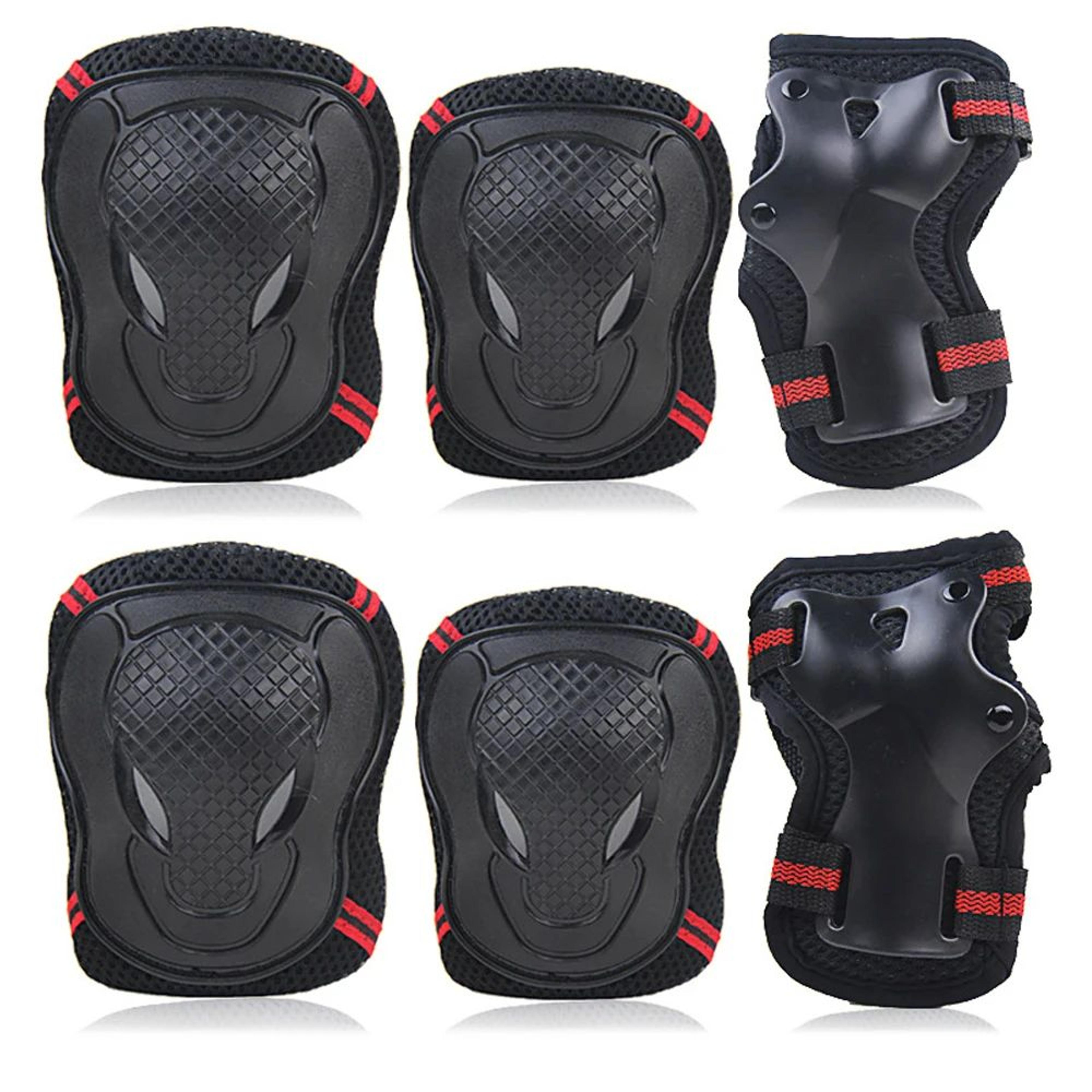 6PCS Kids Protective Gear Set With Knee And Elbow Pads And Wrist Guards For Cycling And Skating 6