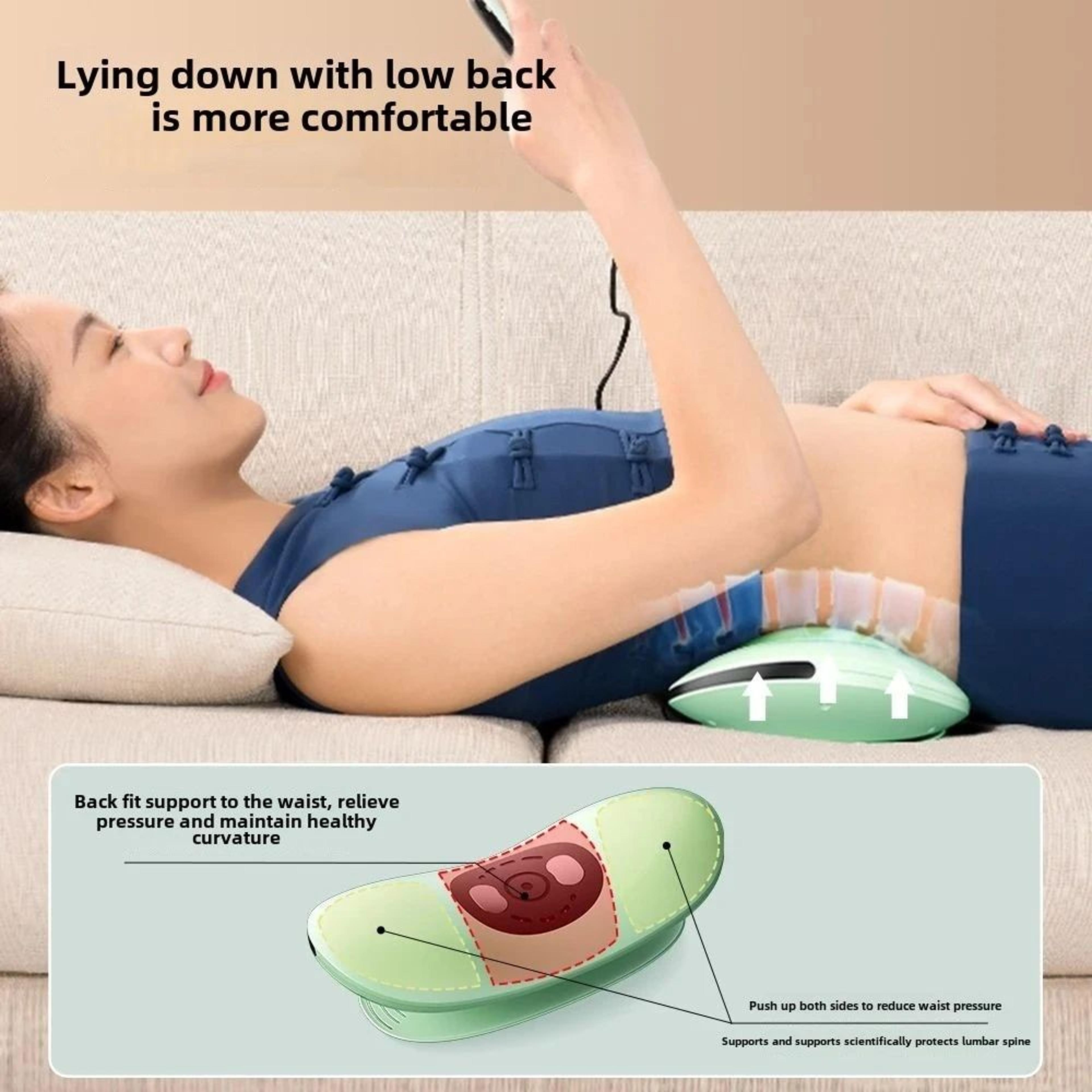 JAIYORL Electric Lumbar Traction Massager With Heat And Vibration For Back Pain Relief And Spine Su 3