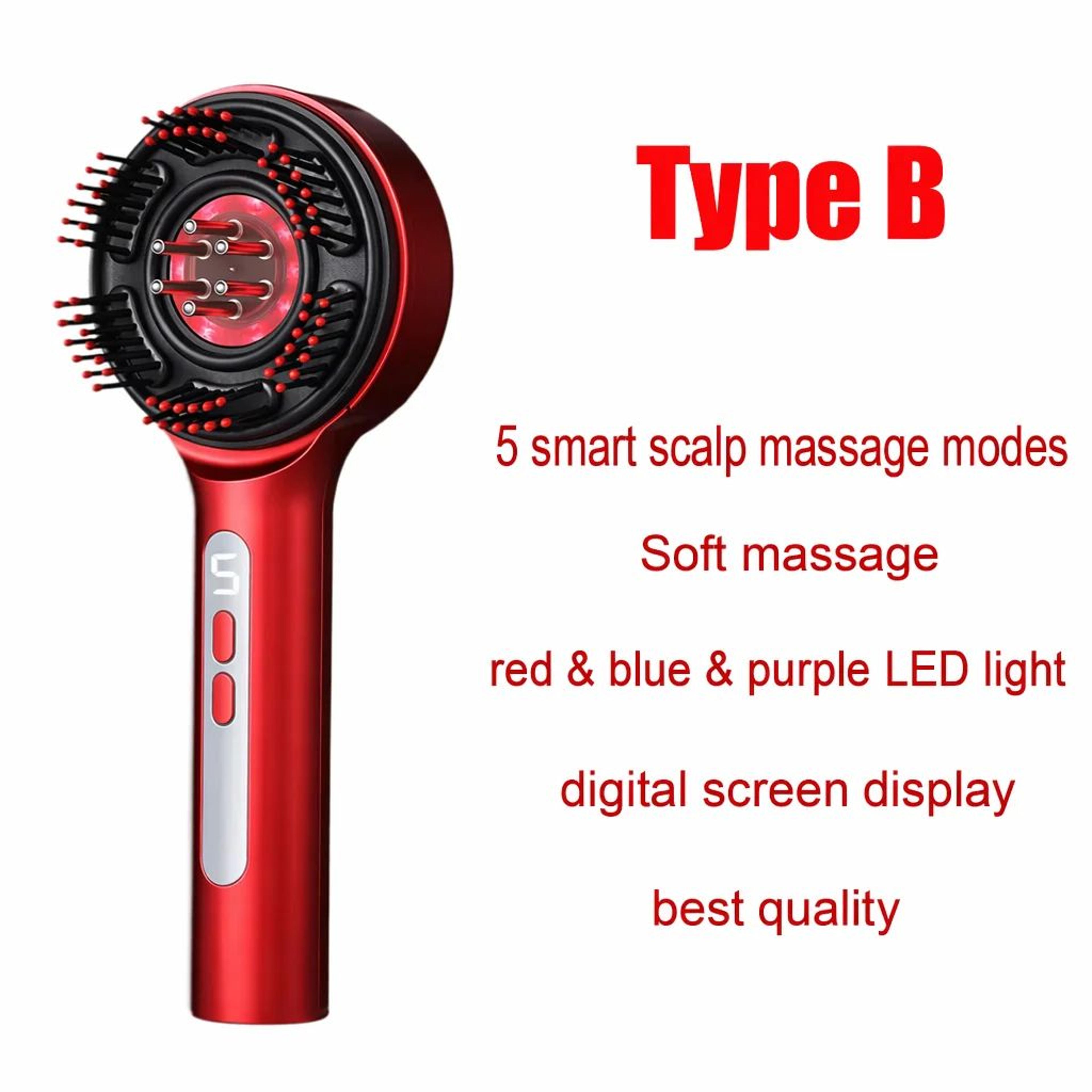 RadiGlow Hair Growth Comb LED Scalp Massager With Oil Applicator 7