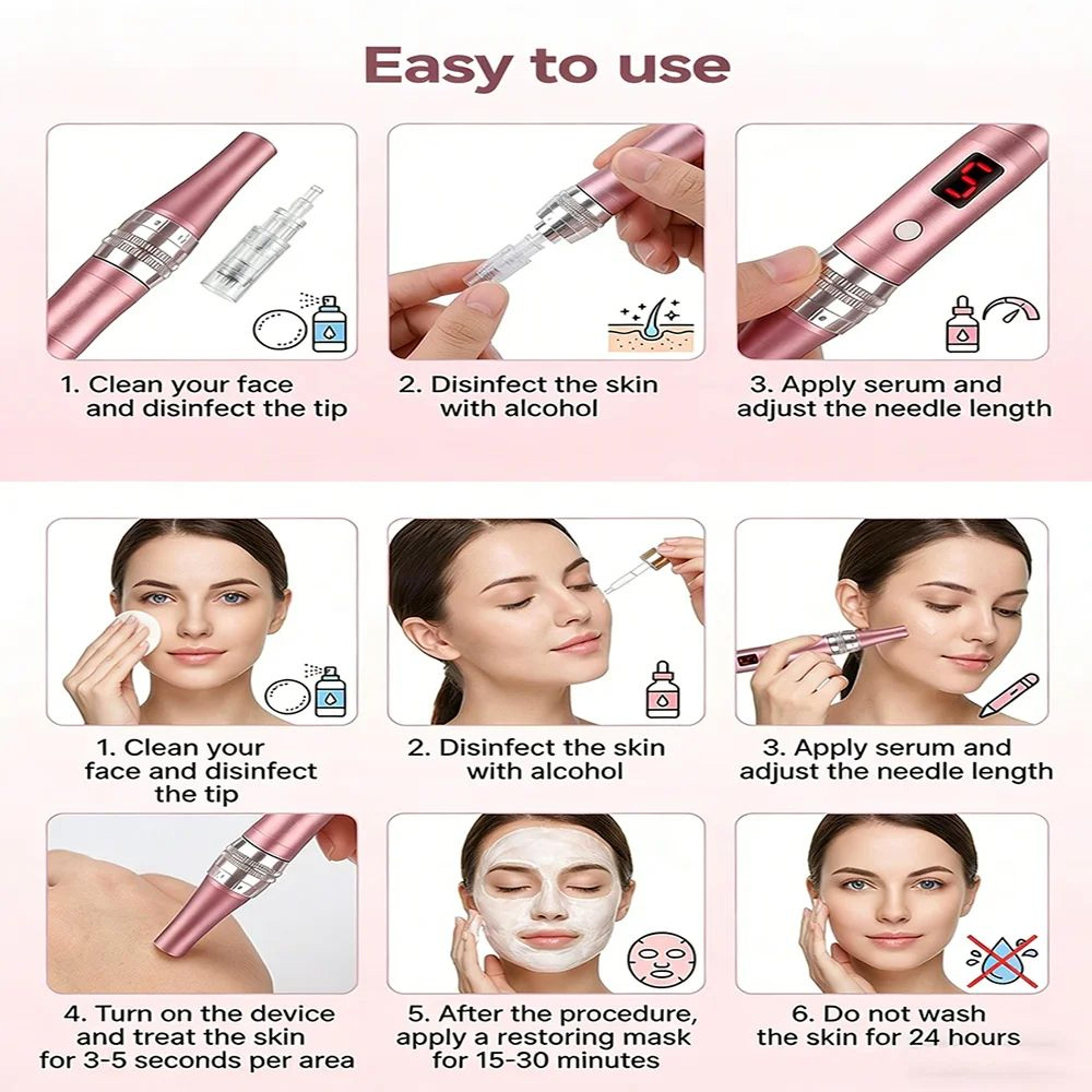 LumiLift Electric Facial Massager With 4 Interchangeable Heads For Face And Neck Care 2