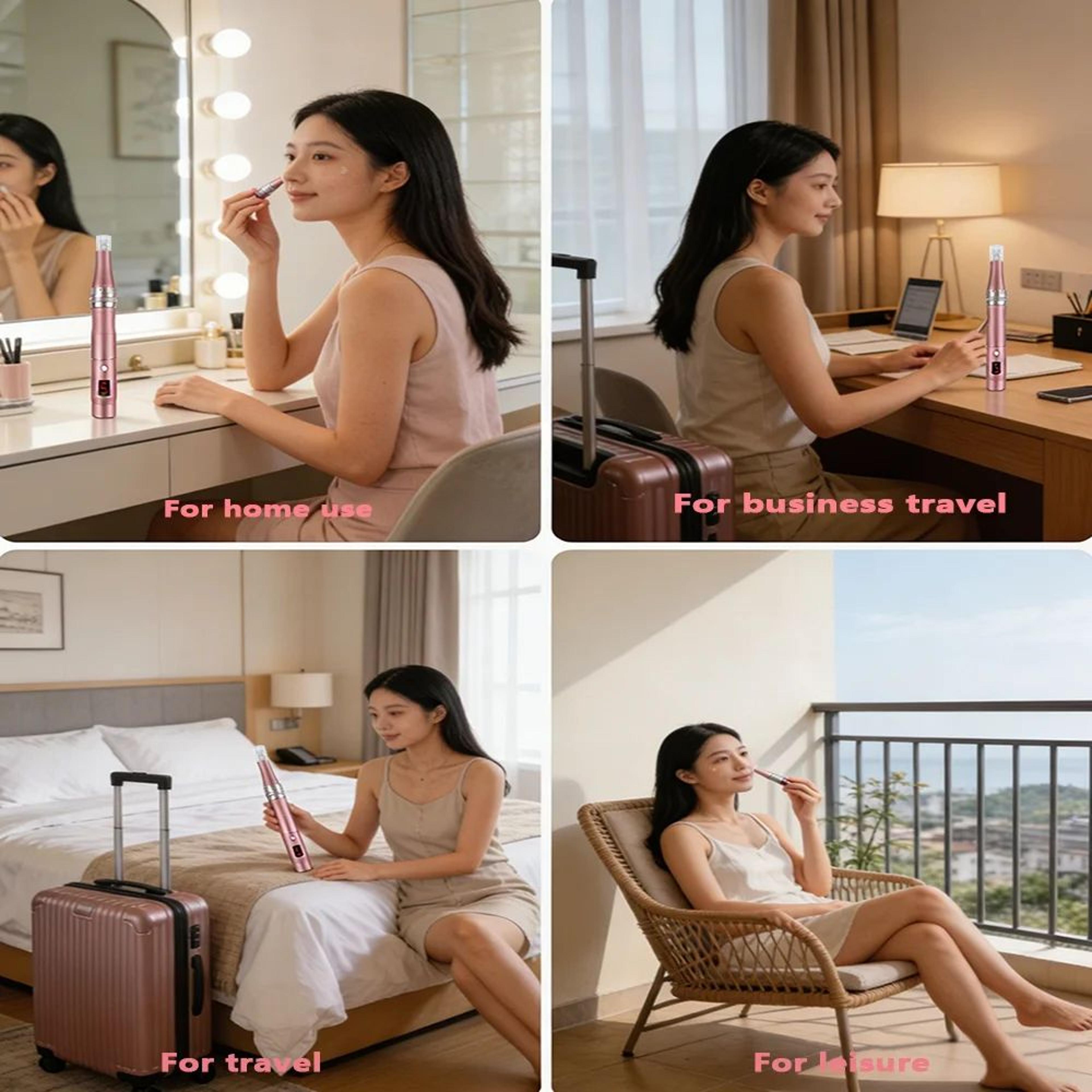 LumiLift Electric Facial Massager With 4 Interchangeable Heads For Face And Neck Care 4
