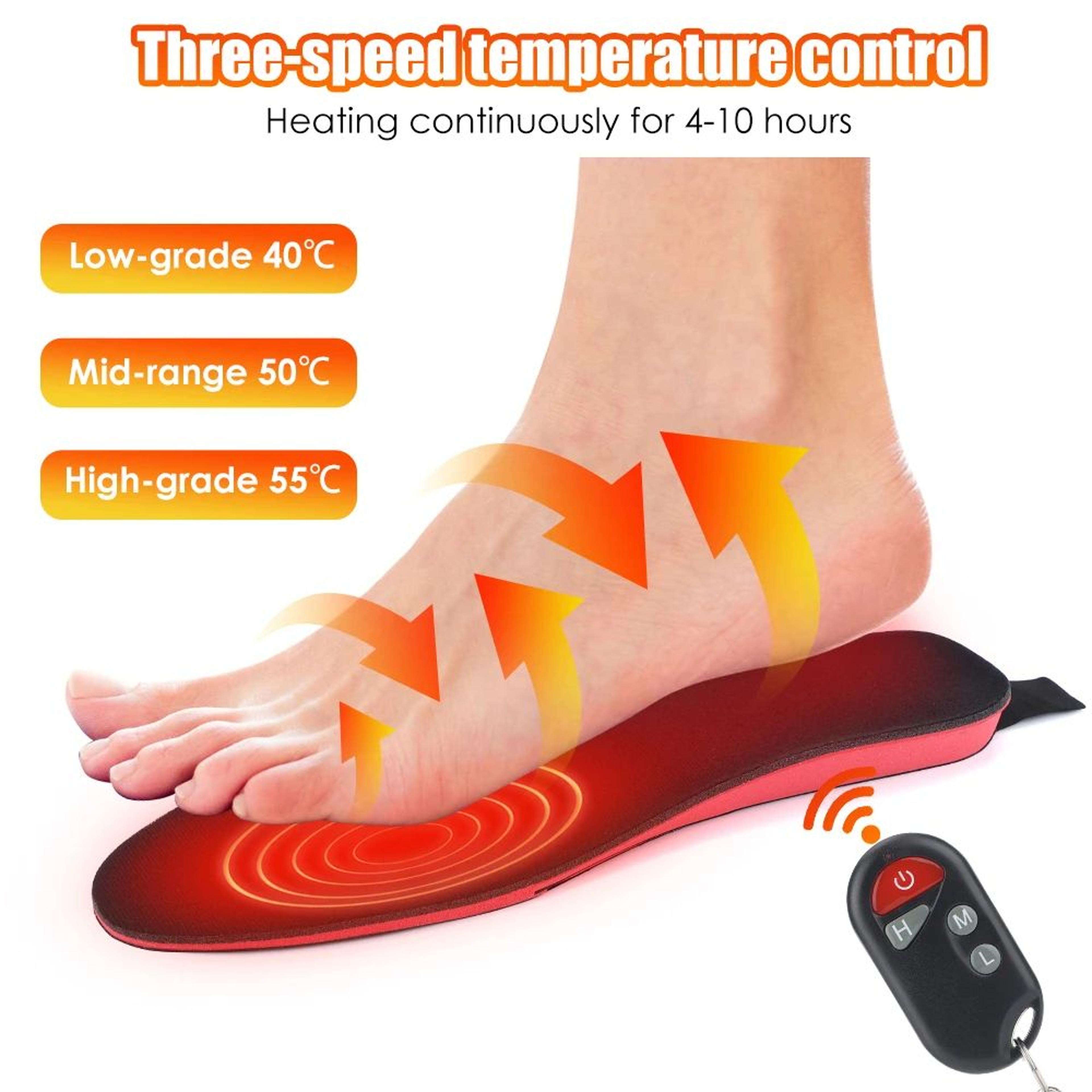 Smart App Controlled Heated Insoles With Remote Temperature Control For Winter Shoes And Outdoor Sp 4