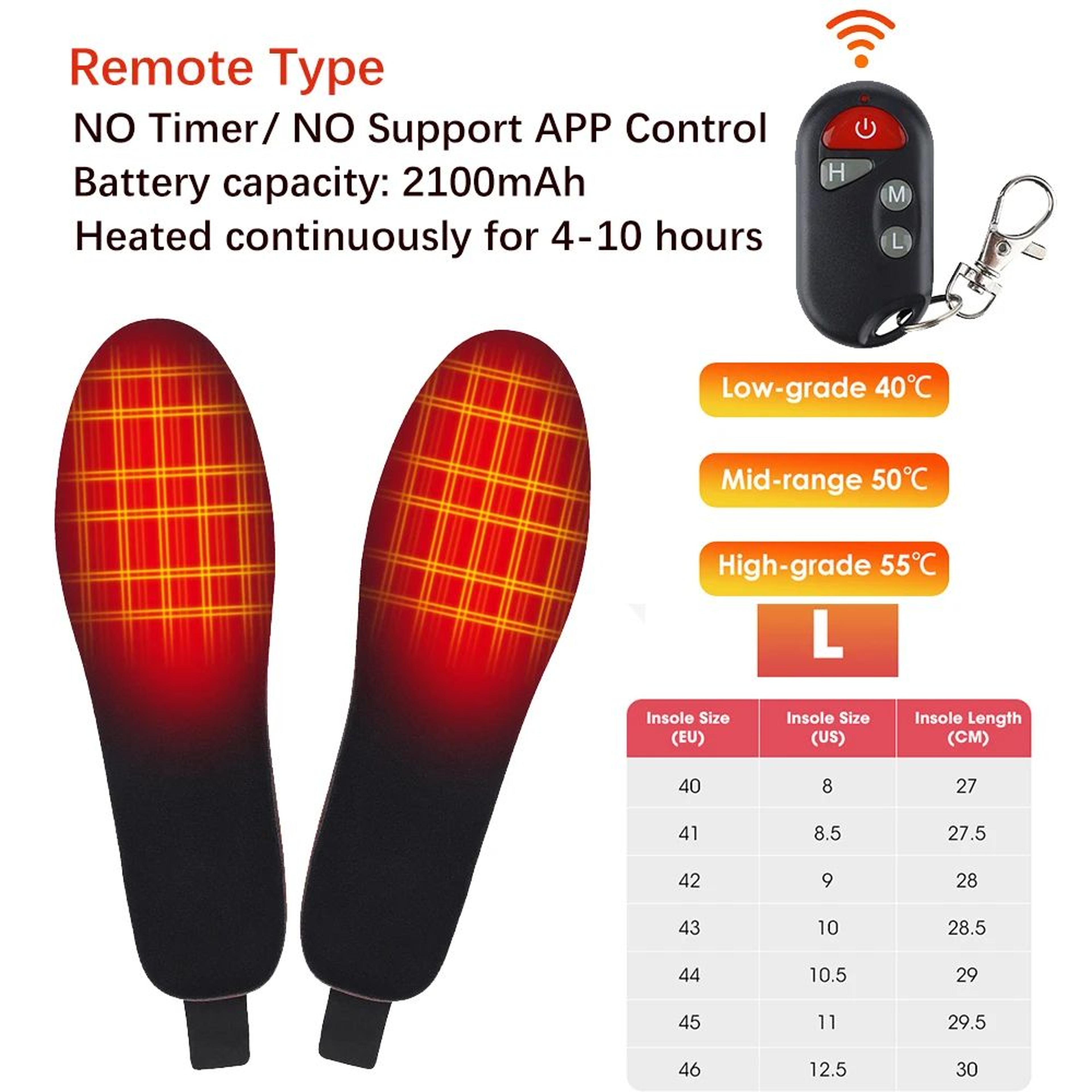 Smart App Controlled Heated Insoles With Remote Temperature Control For Winter Shoes And Outdoor Sp 9