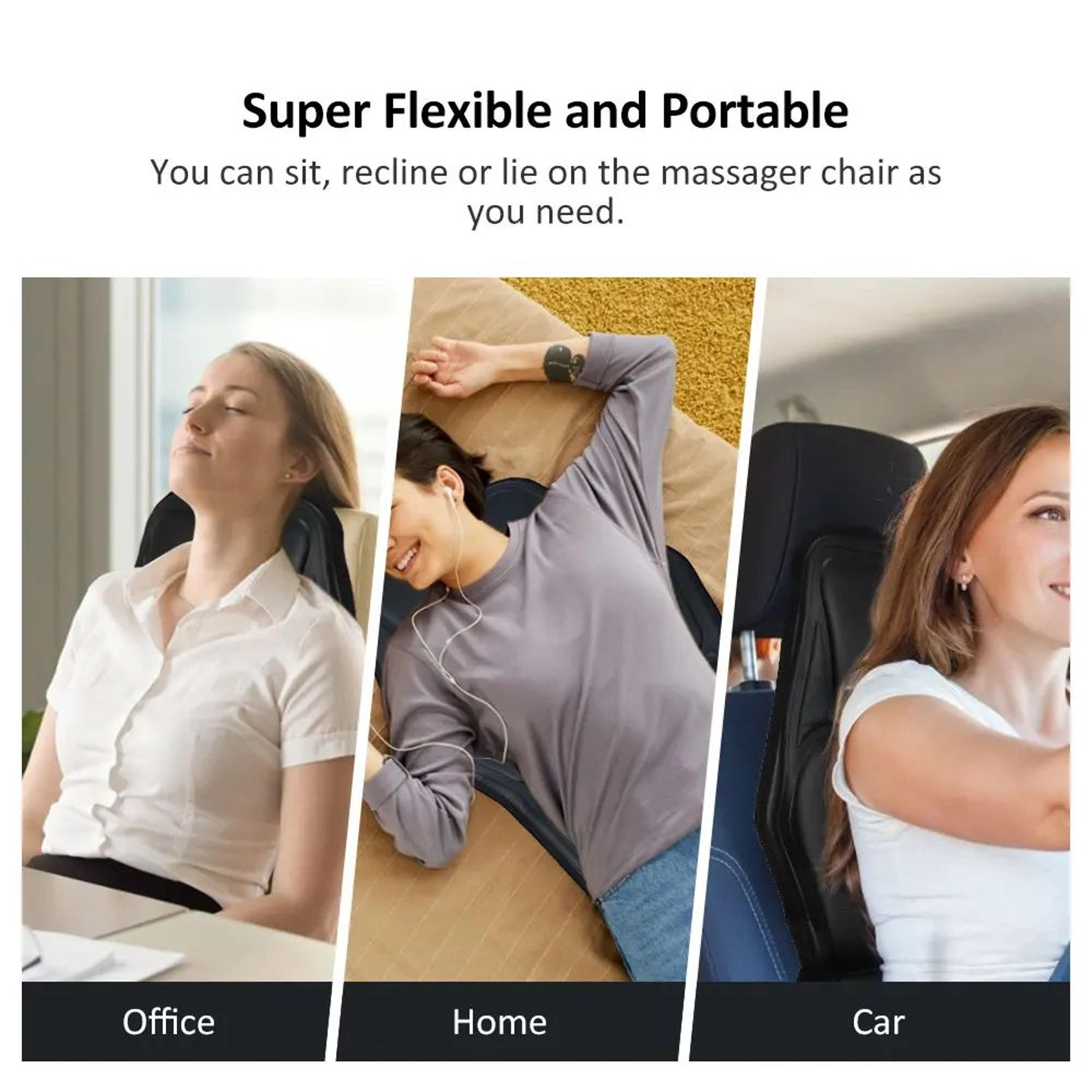 ThermaRelax Heated Massage Pad With Vibration For Back Lumbar Office And Car Seats 2