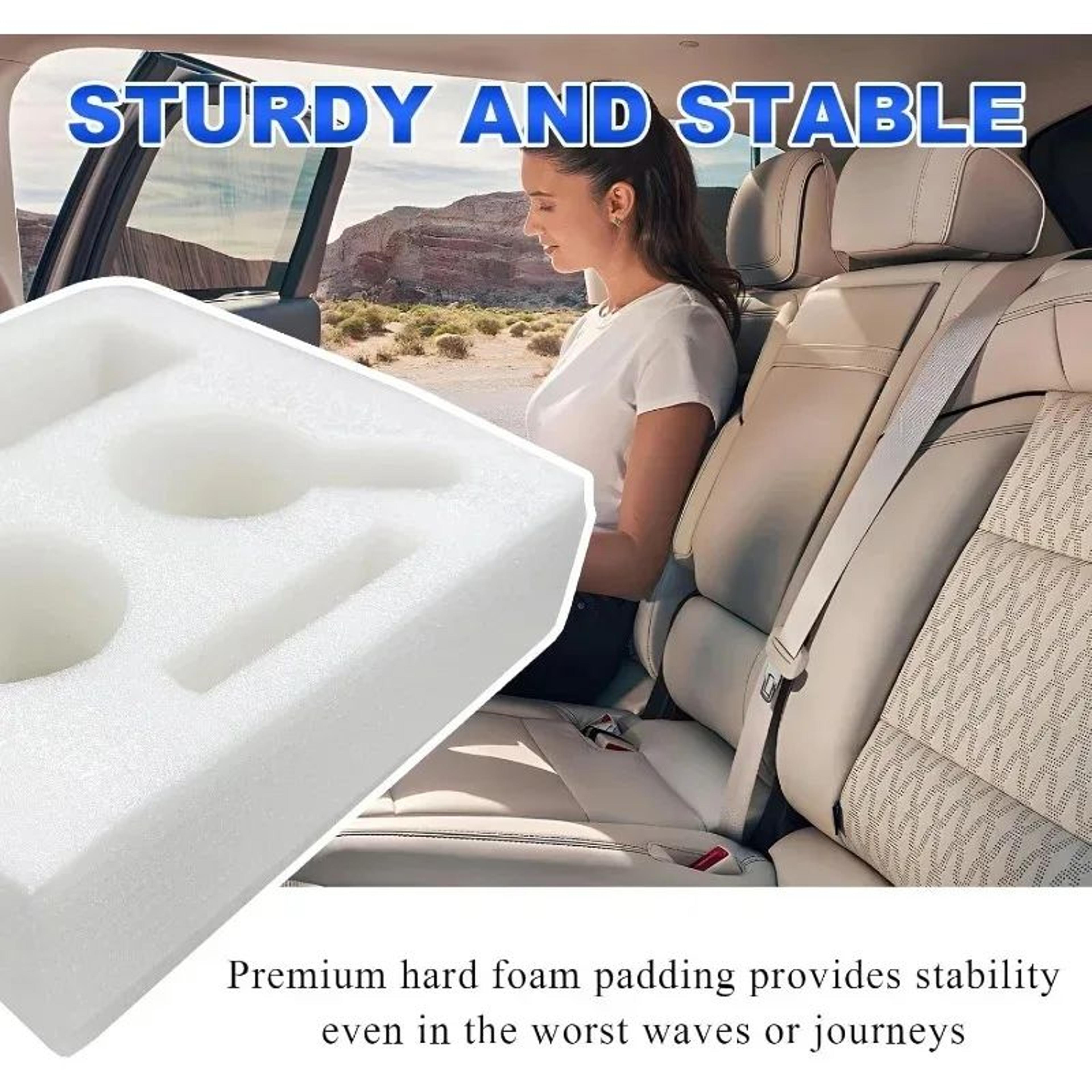 Universal Car Rear Cup Holder And Car Seat Organizer Waterproof PU Leather Storage Tray 5