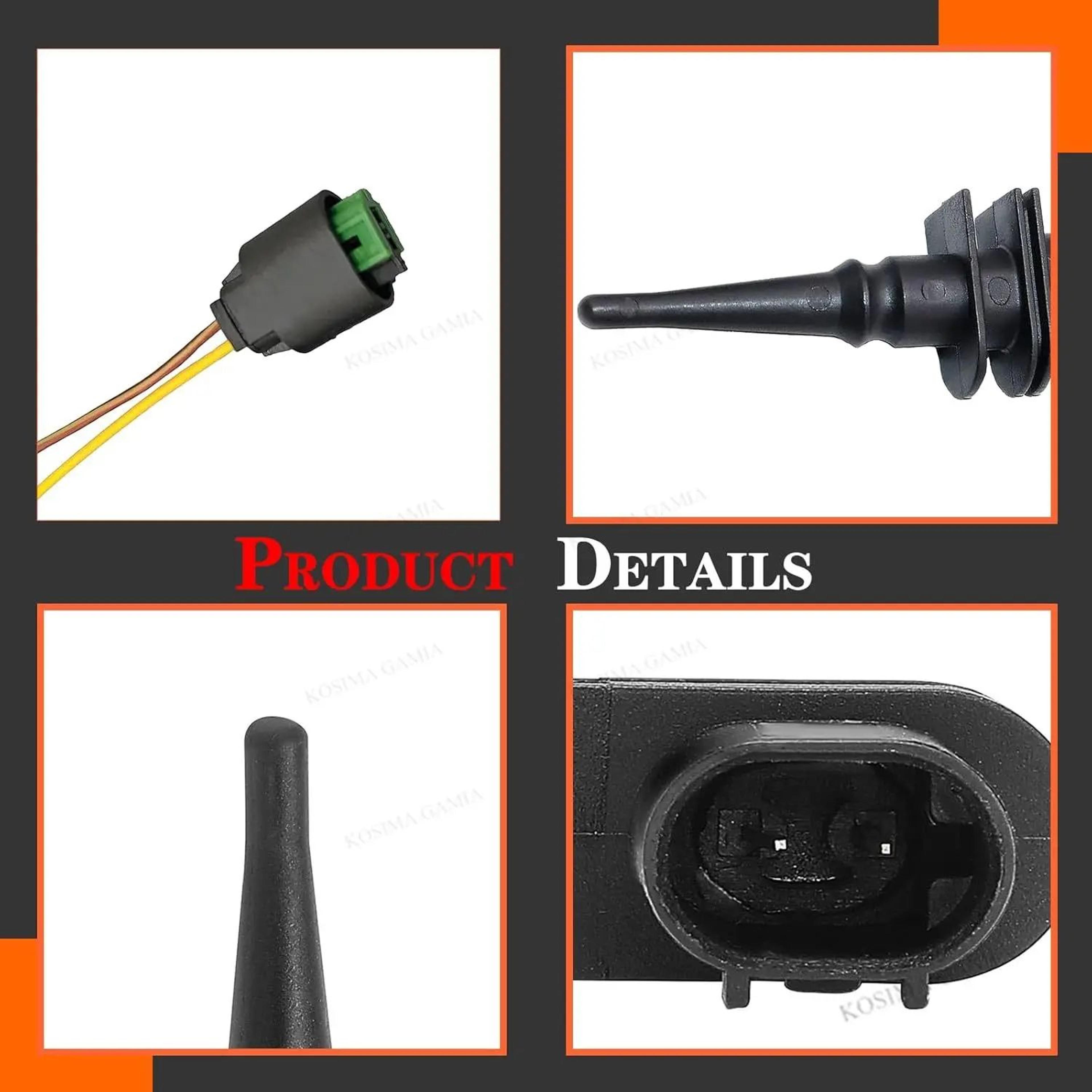 BMW Ambient Air Temperature Sensor With Connector Pigtail Plug Replacement 65816905133 4