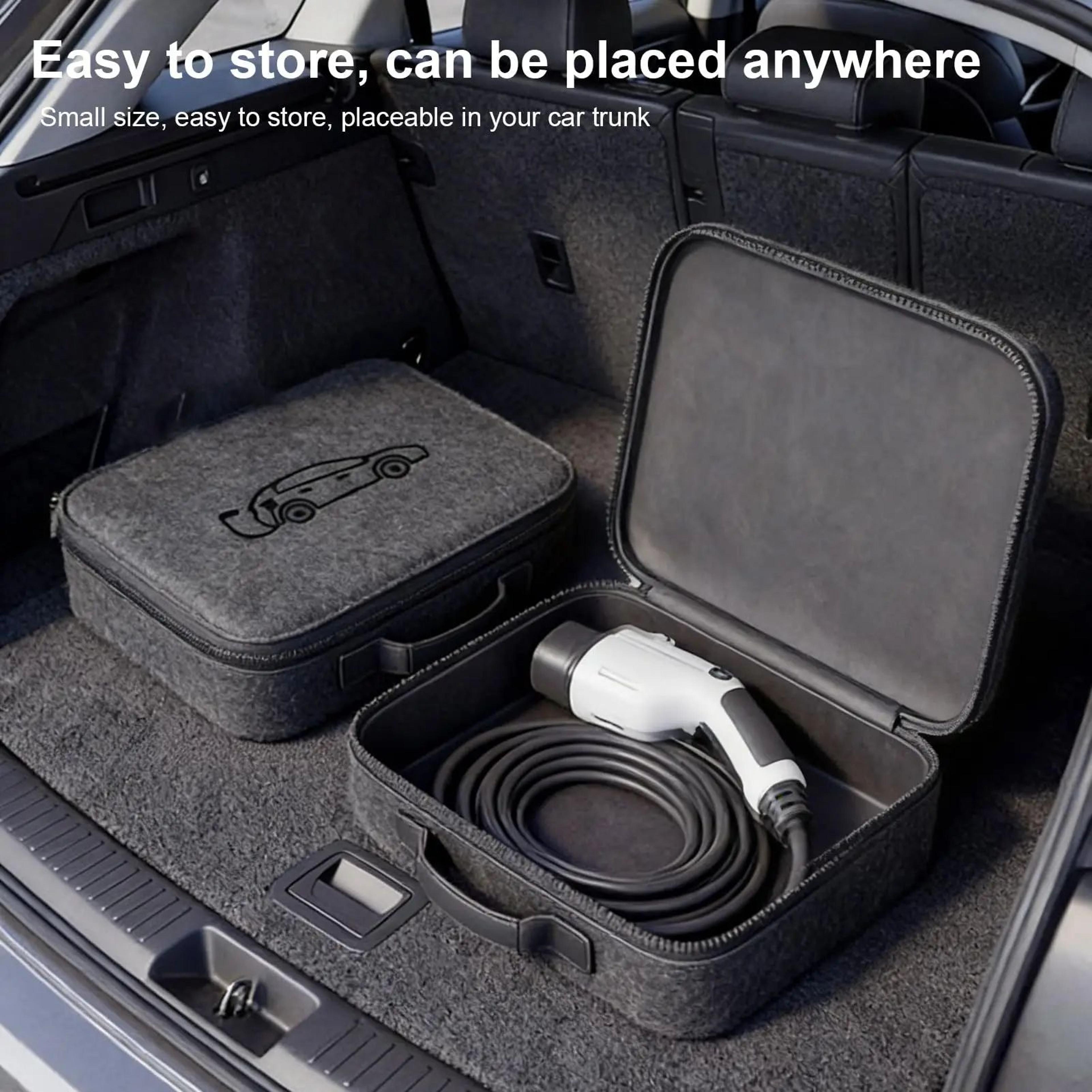 Portable Waterproof EV Charger Cable Bag With Handle EV Charging Cable Organizer Case 1