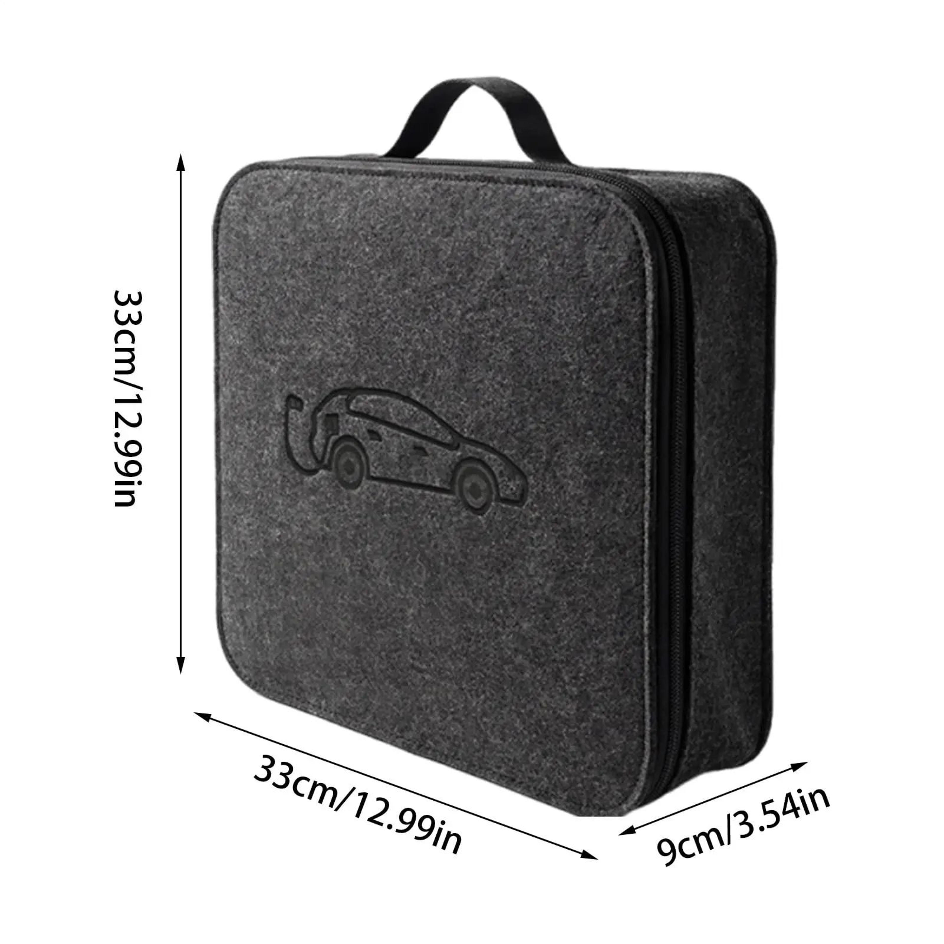 Portable Waterproof EV Charger Cable Bag With Handle EV Charging Cable Organizer Case 5