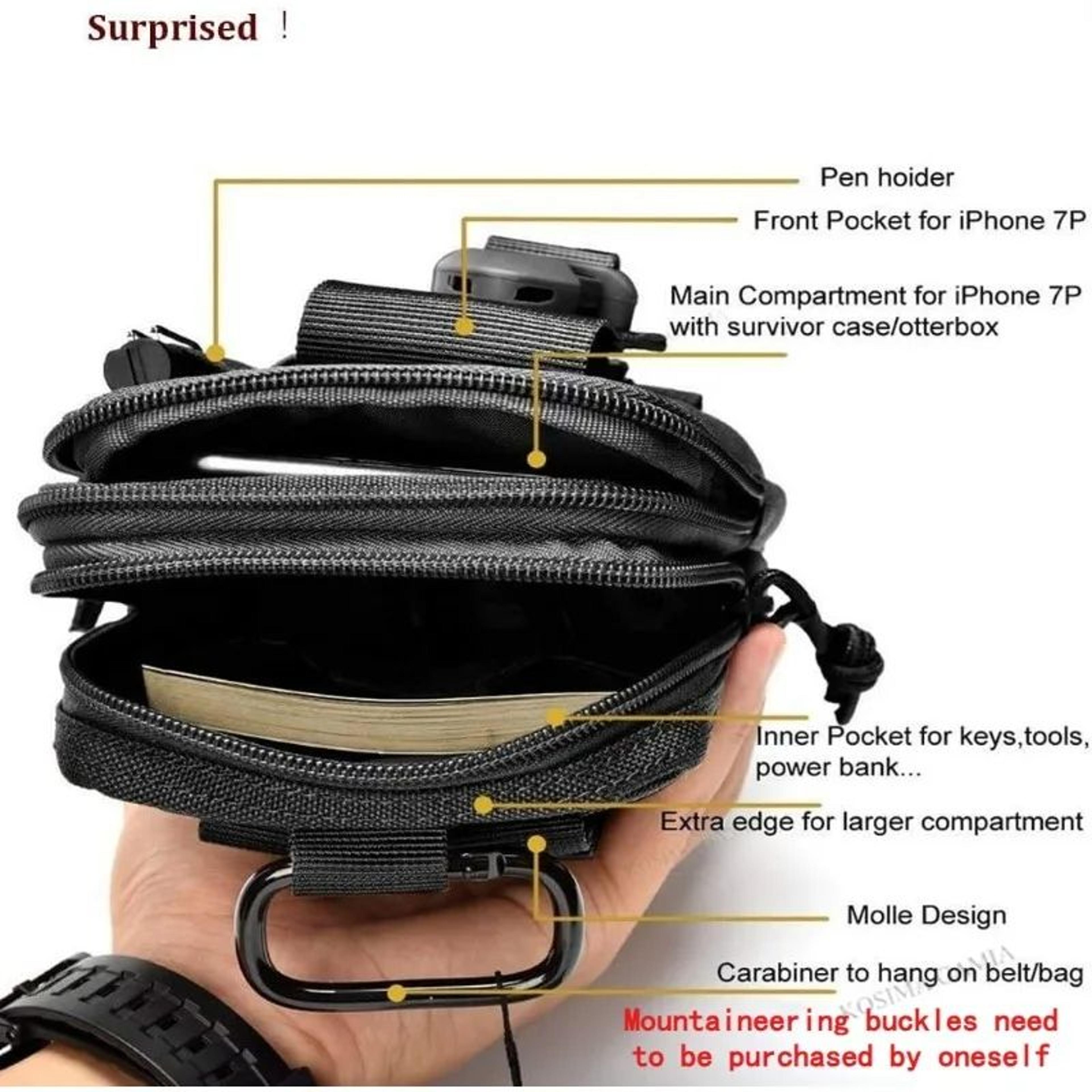 Tactical MOLLE Pouch EDC Waist Bag Utility Belt Phone Holster 4