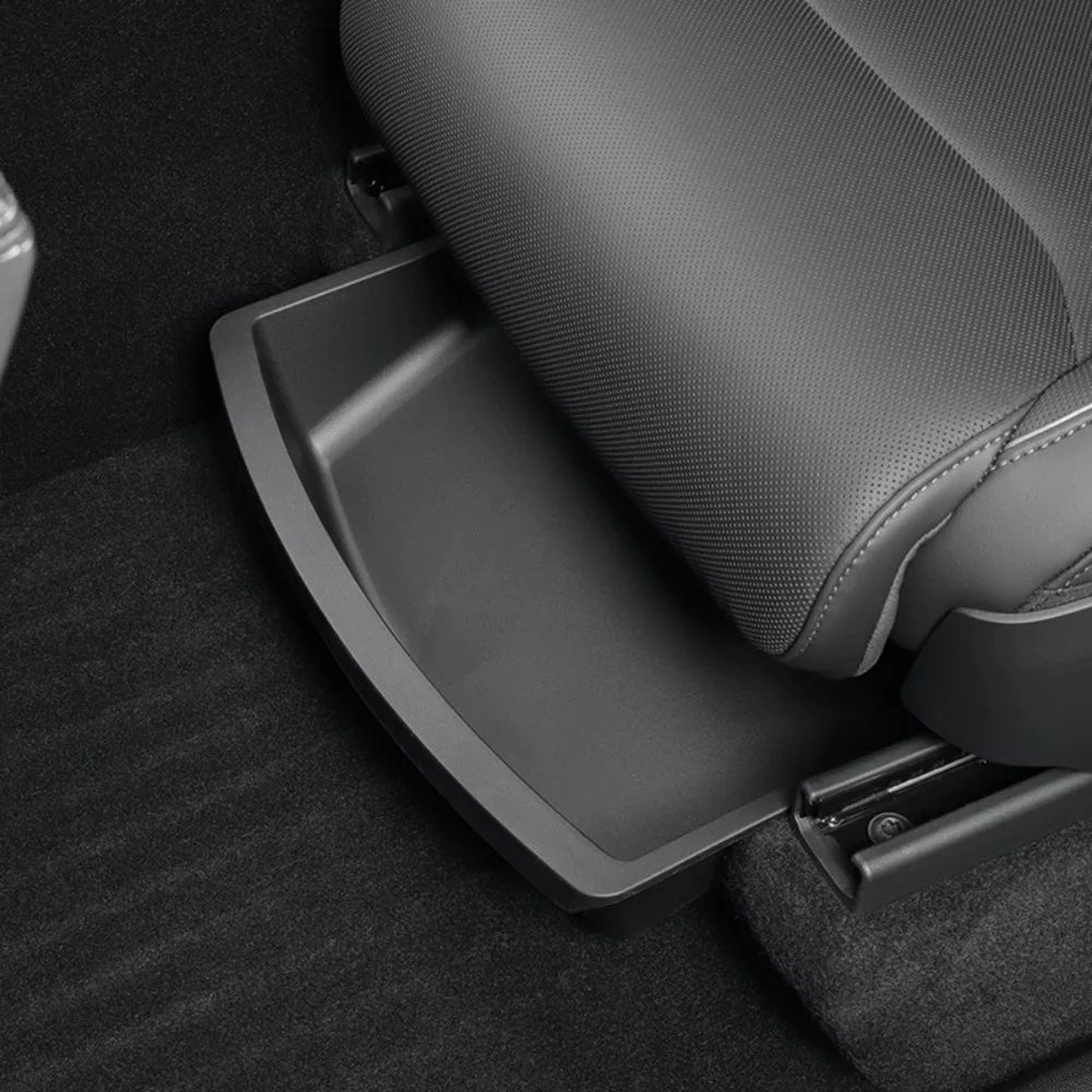Tesla Model YL 6Seat Under Seat Storage Box TPE Seat Organizer Tray Hidden Drawer 2