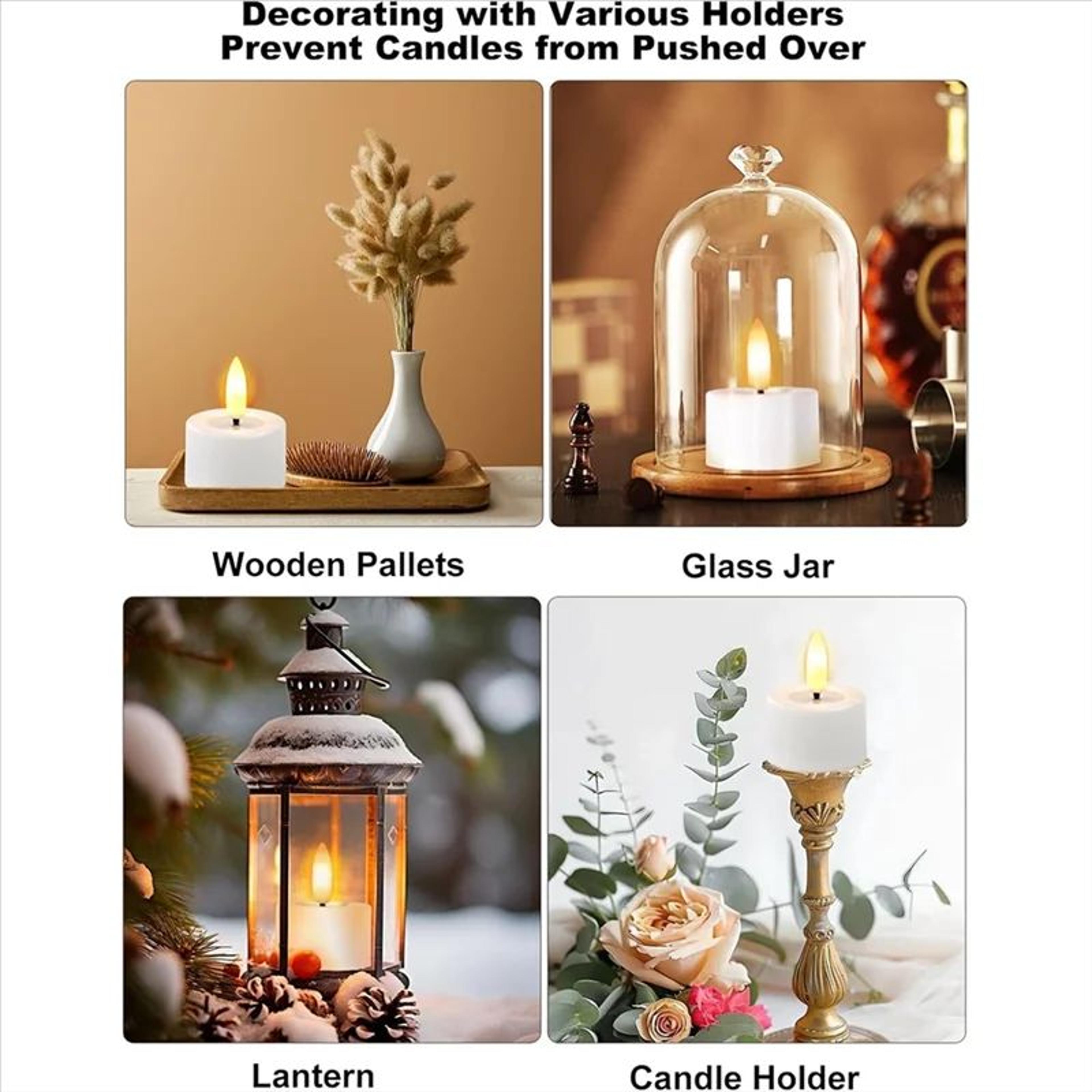 Rechargeable Flameless LED Tea Lights With Remote Control And Timer For Wedding Table Decor 2
