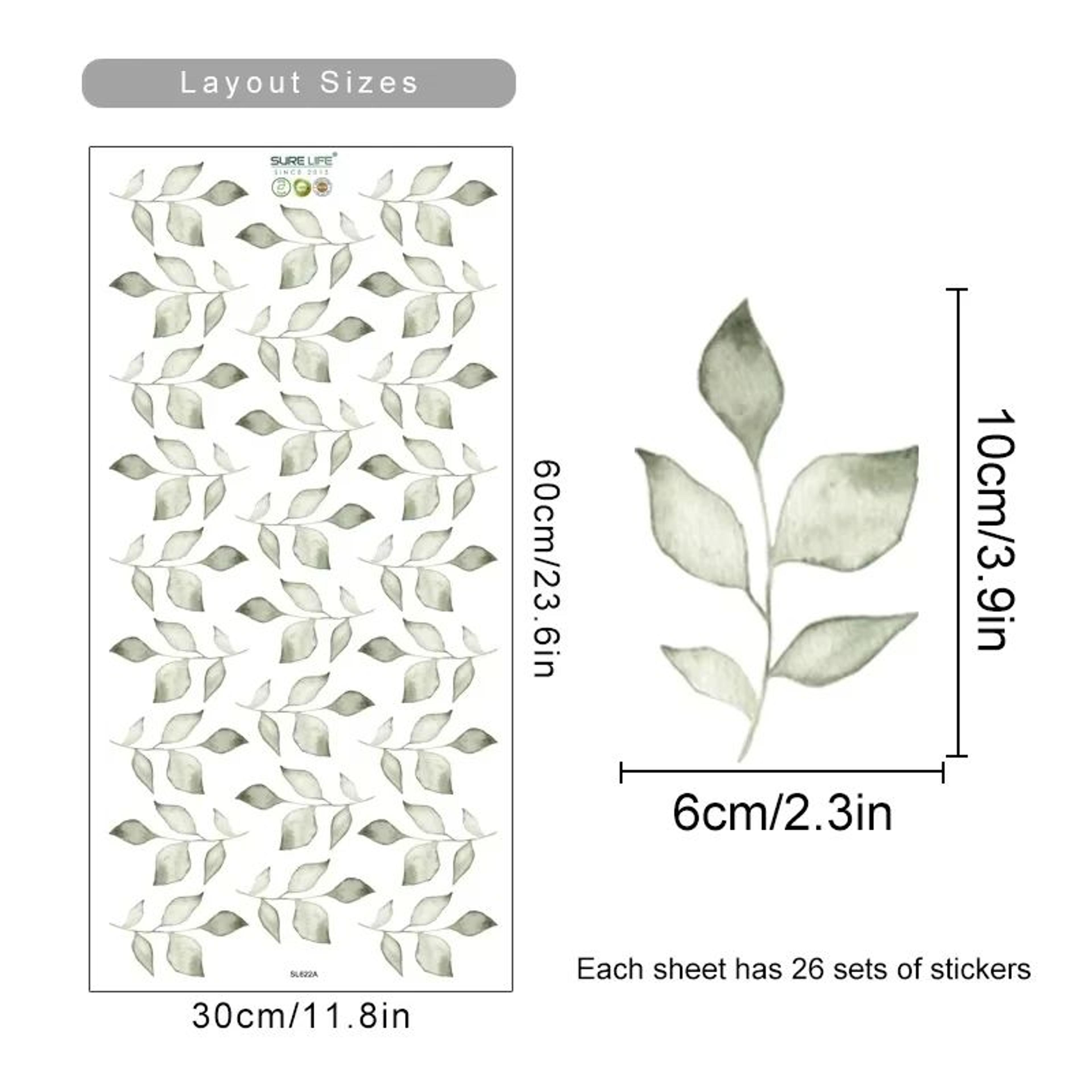 Watercolor Boho Flower Wall Decals  Removable Floral Nursery Decor 9