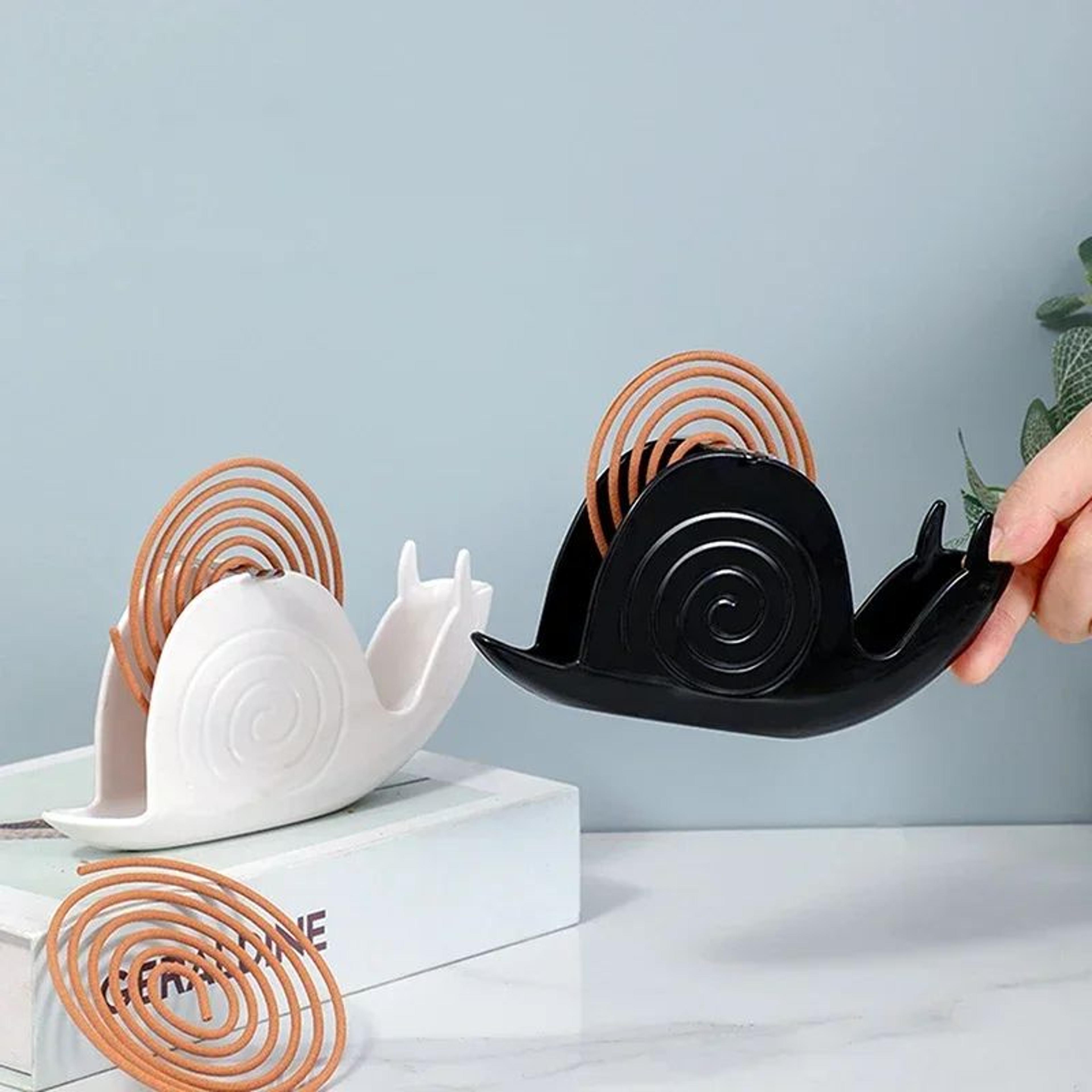 snailguard mosquito coil holder with ash catcher tray