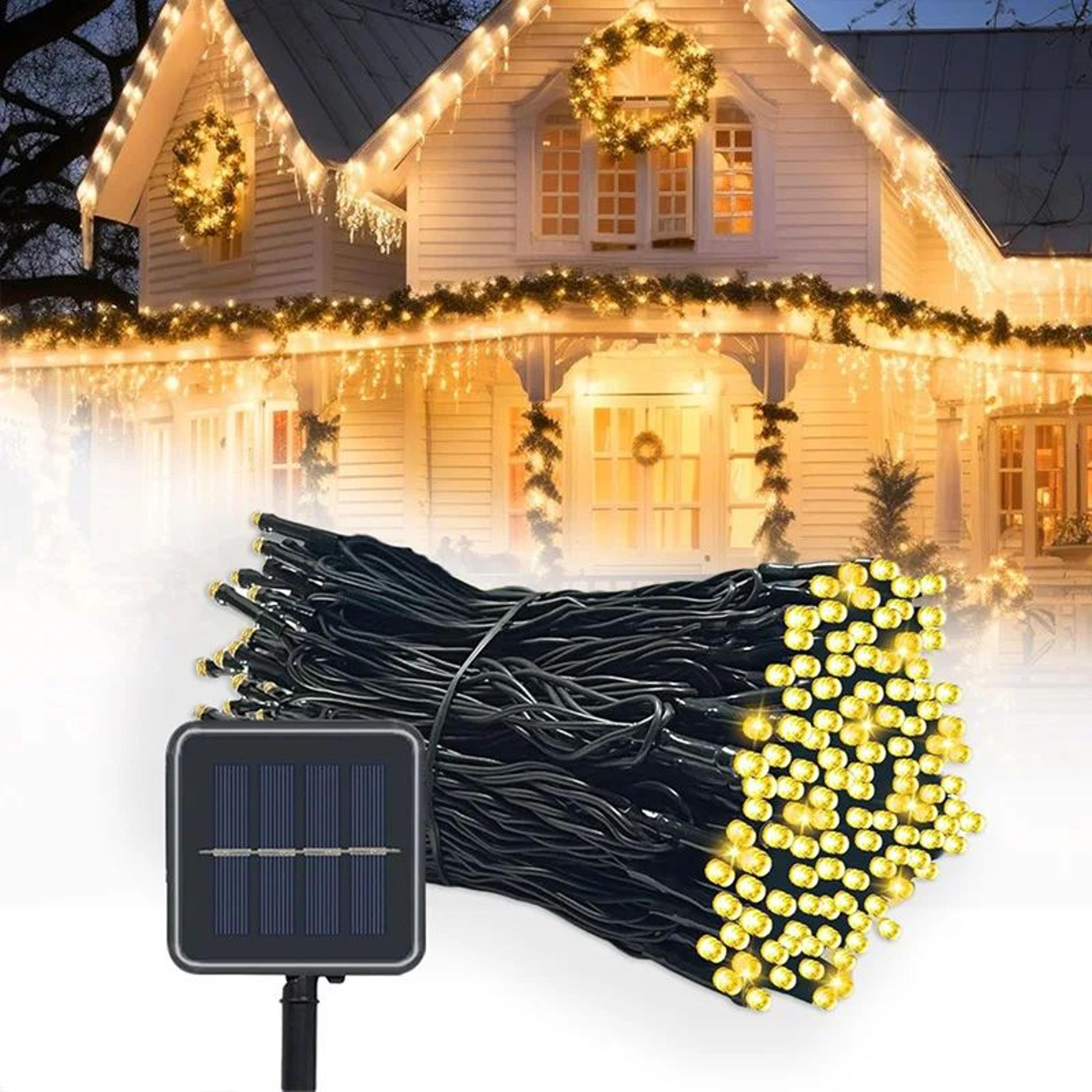 solar led fairy string lights waterproof outdoor garden garland