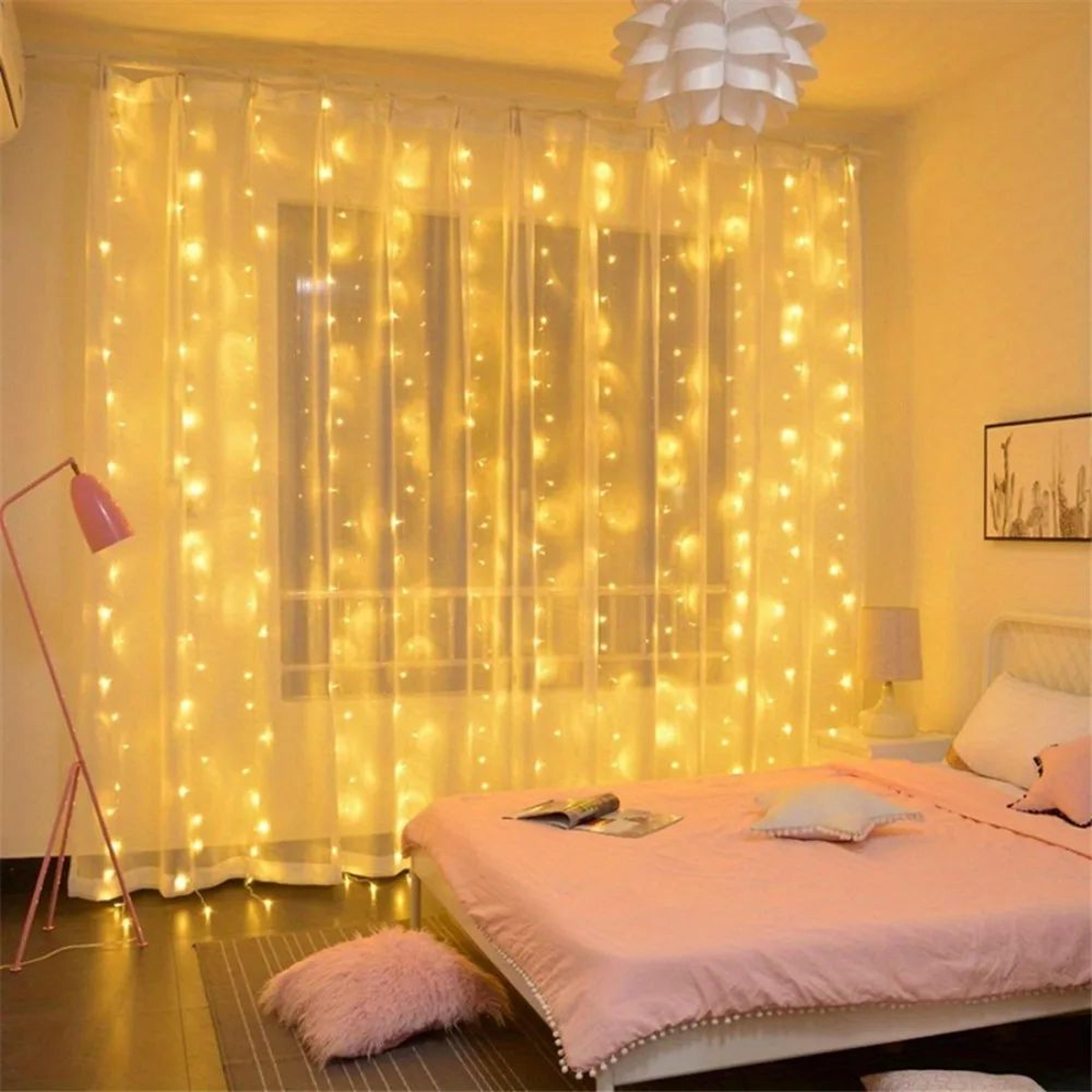 USB LED Curtain Fairy Lights With 8 Lighting Modes 2