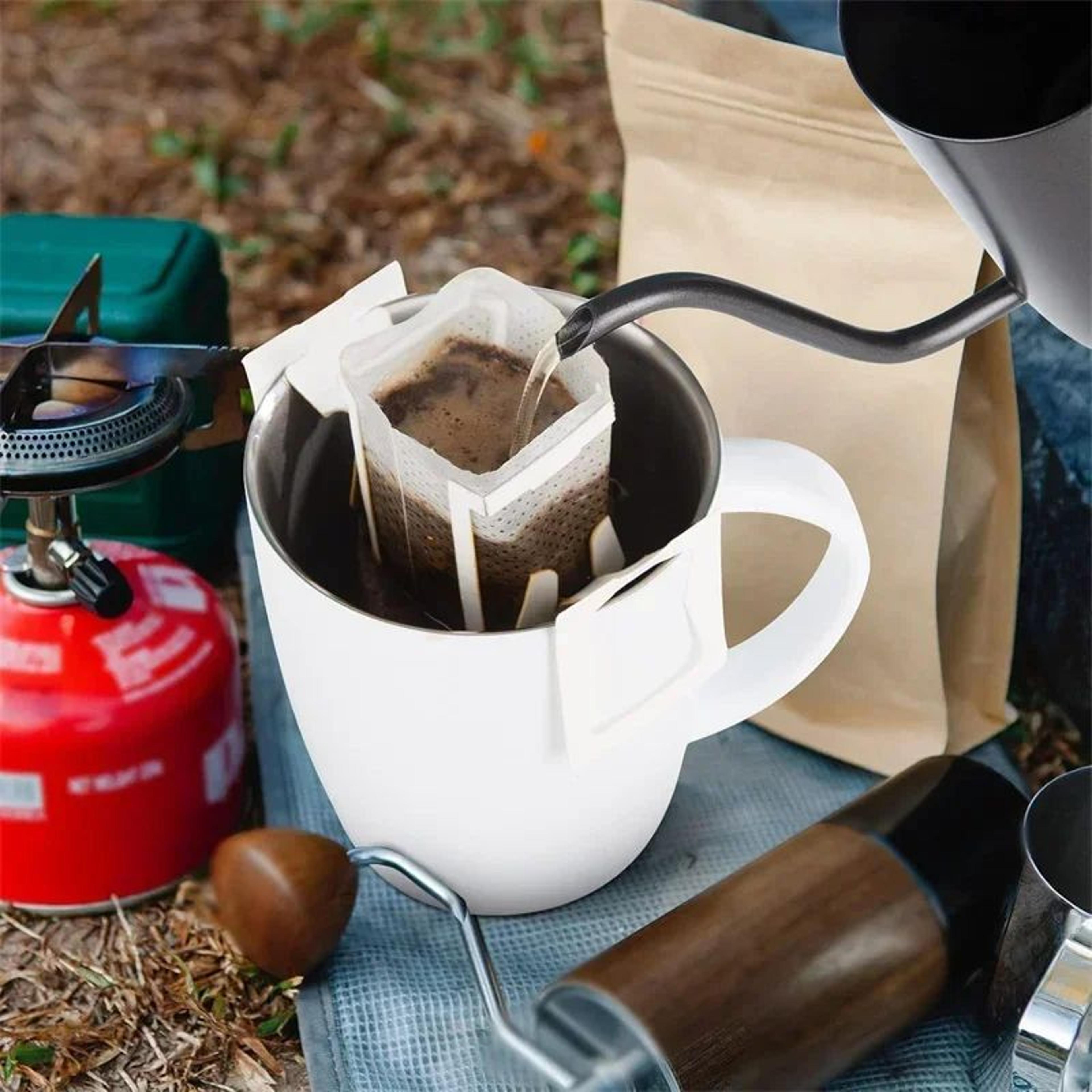 Biodegradable Hanging Ear Coffee Filter Bags For Portable Pour Over Brewing 1
