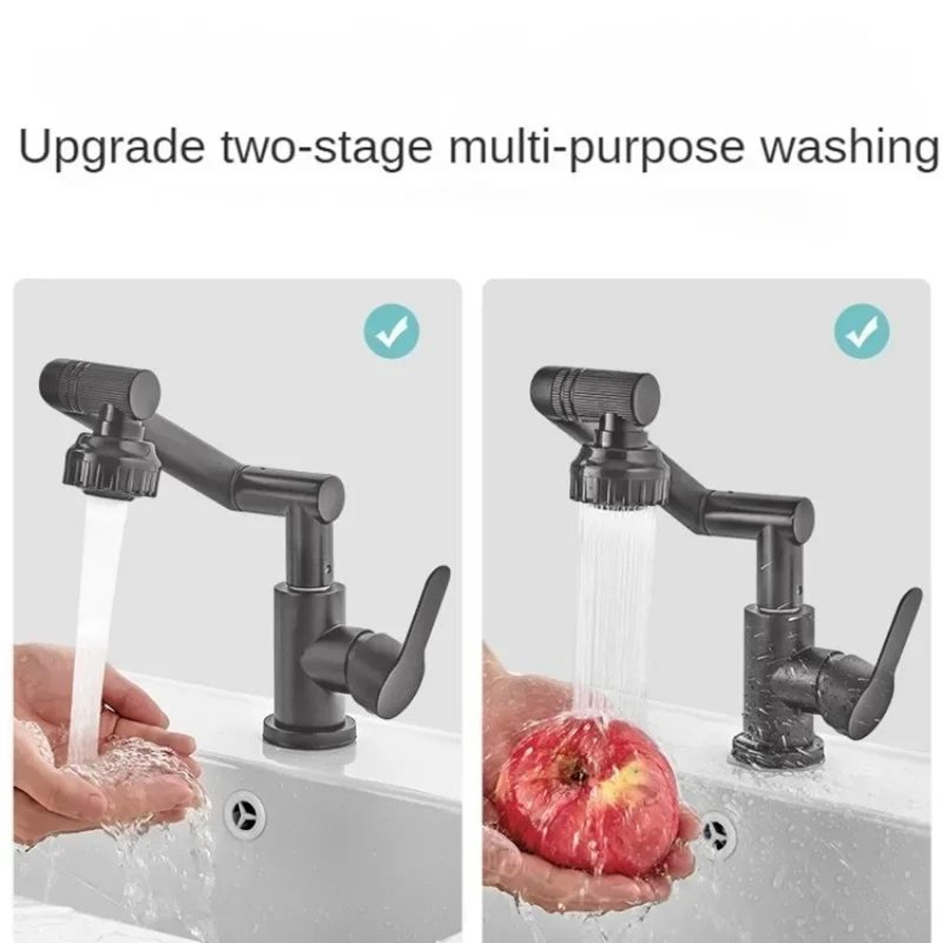 1080 Degree Rotating Mechanical Arm Faucet With AntiSplash Aerator 2