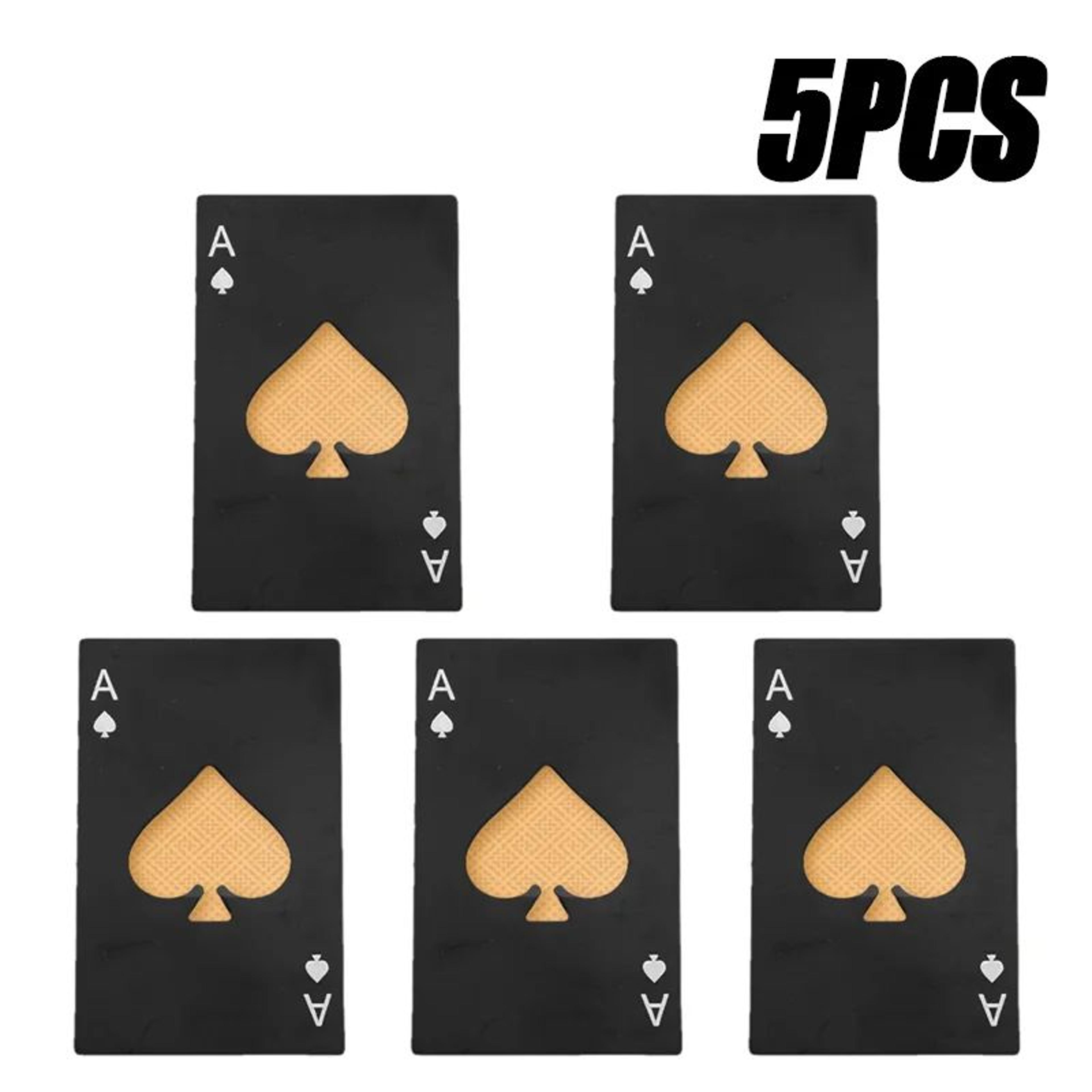 20PCS Ace Of Spades Playing Card Bottle Opener Stainless Steel Wallet Size Beer Opener 8